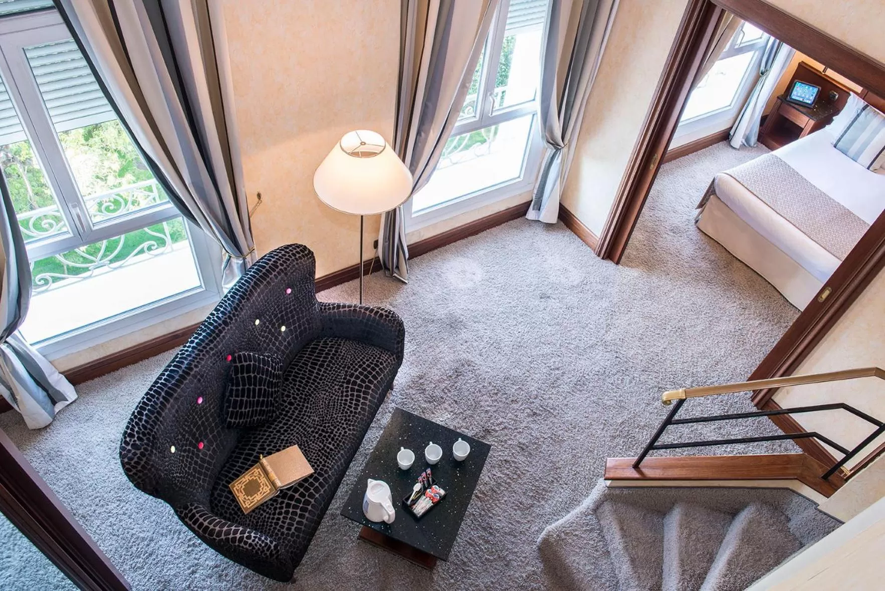 Living room, Bed in Hôtel West End Promenade