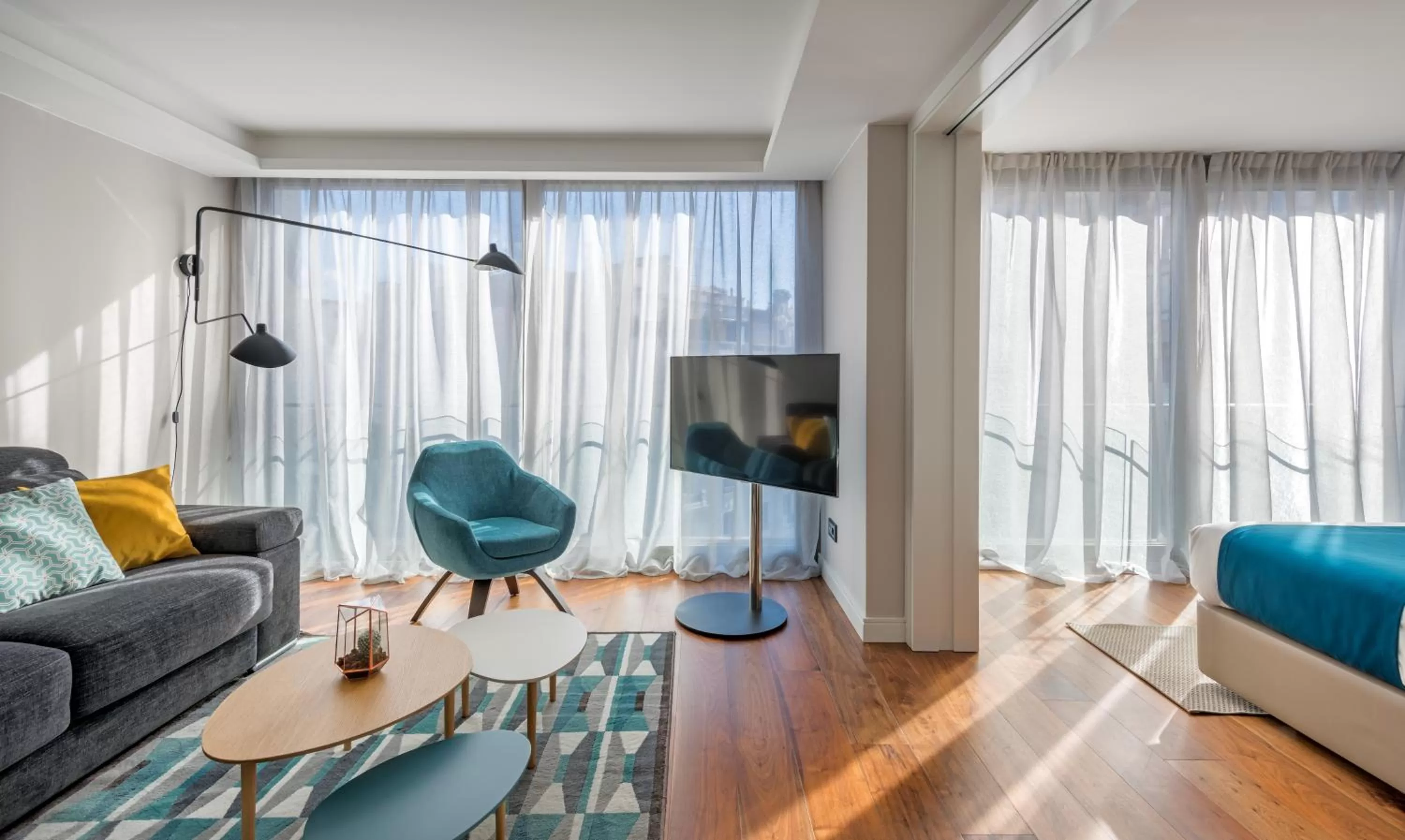 Living room in Gran View Apartments