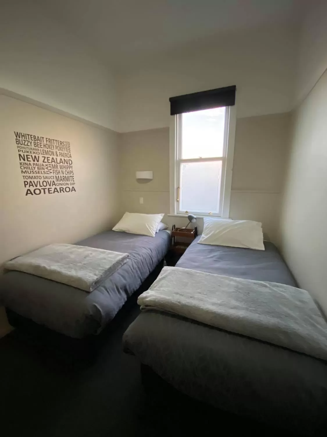 Bed in Hokitika Pioneer Hotel