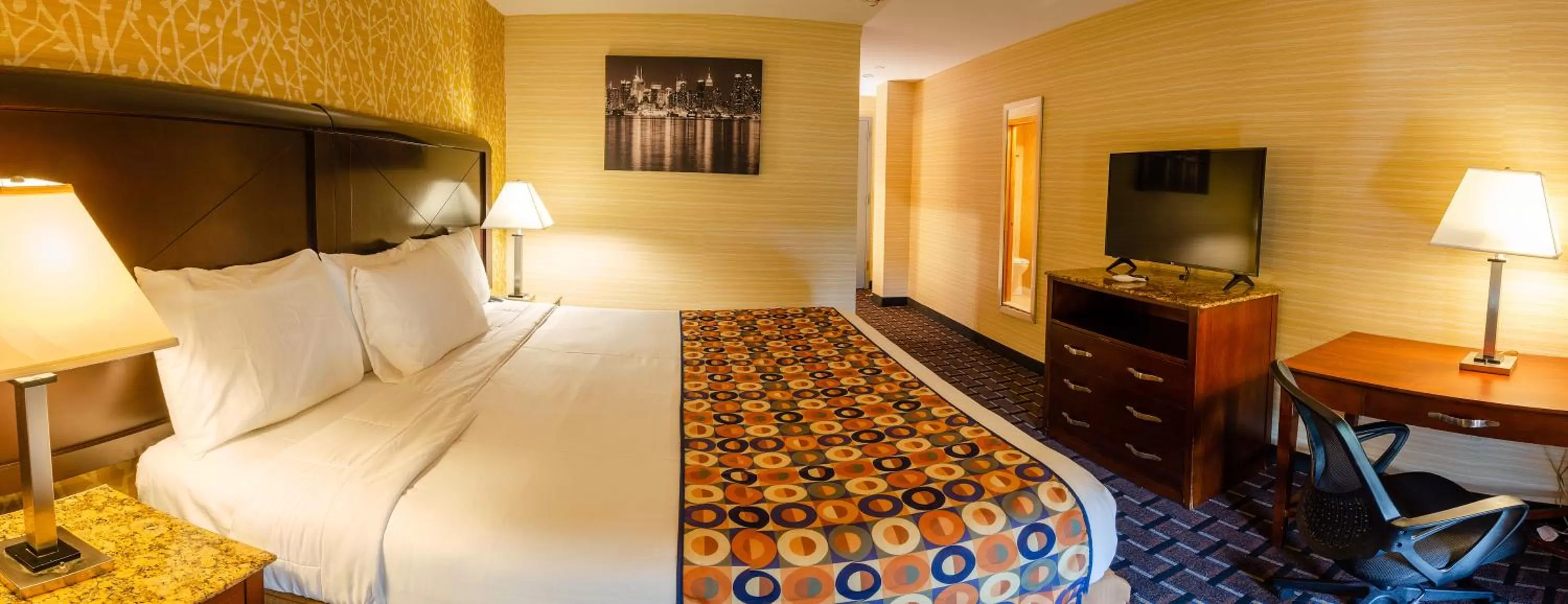 Decorative detail, Bed in Elmhurst Hotel