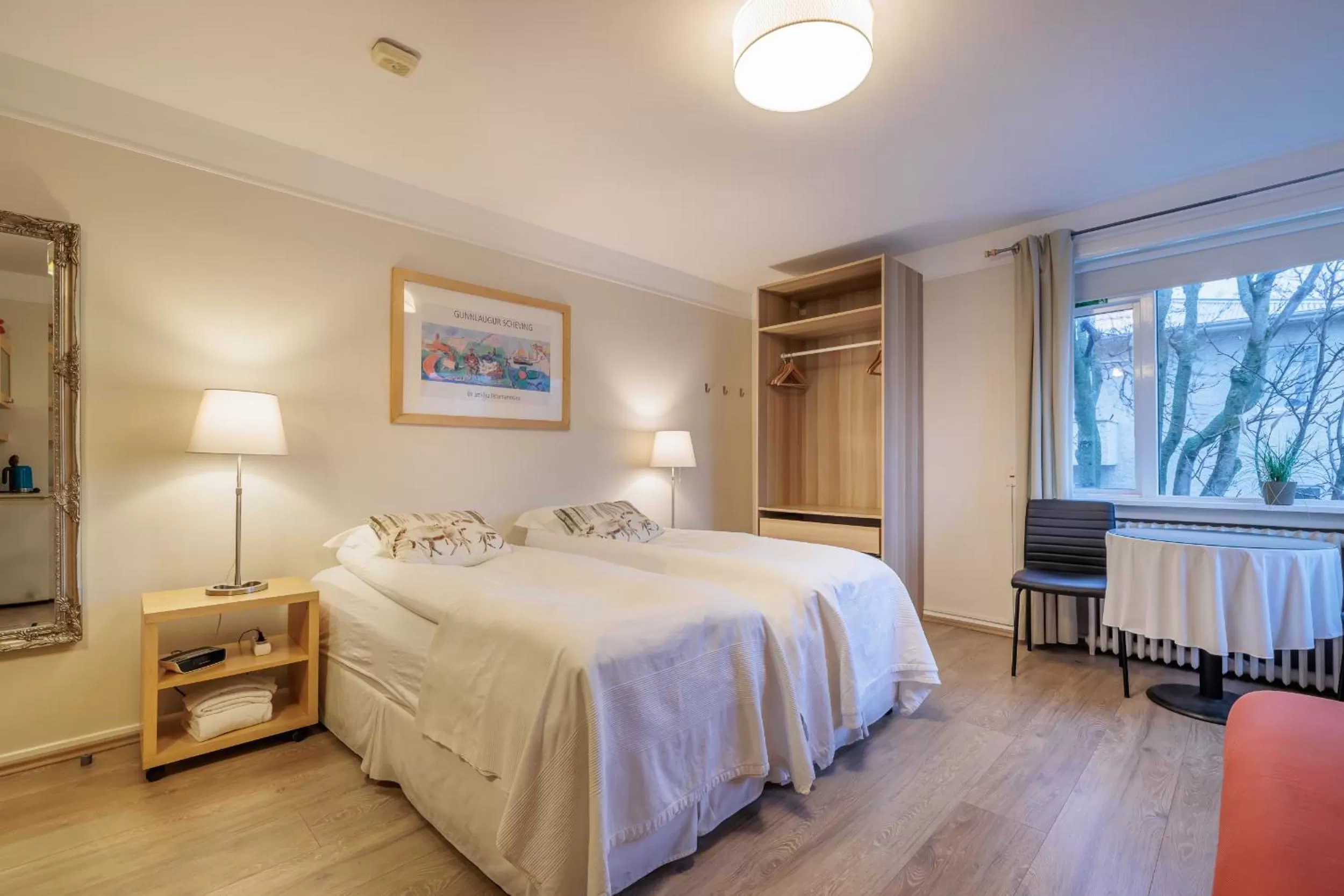 Bed in Snorri's Guesthouse