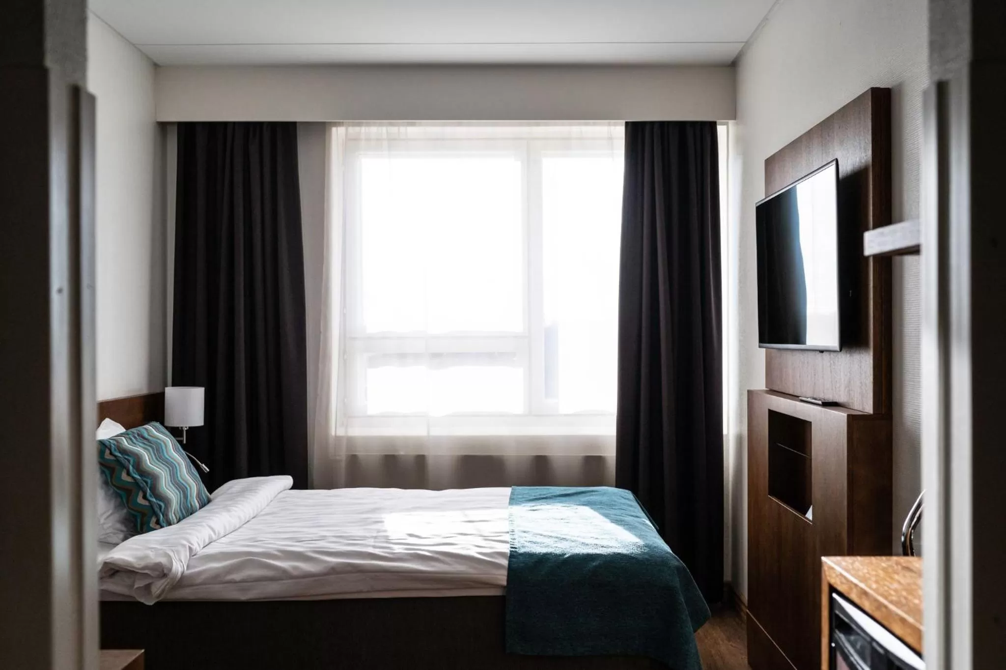 Bed in Hotel Raumanlinna