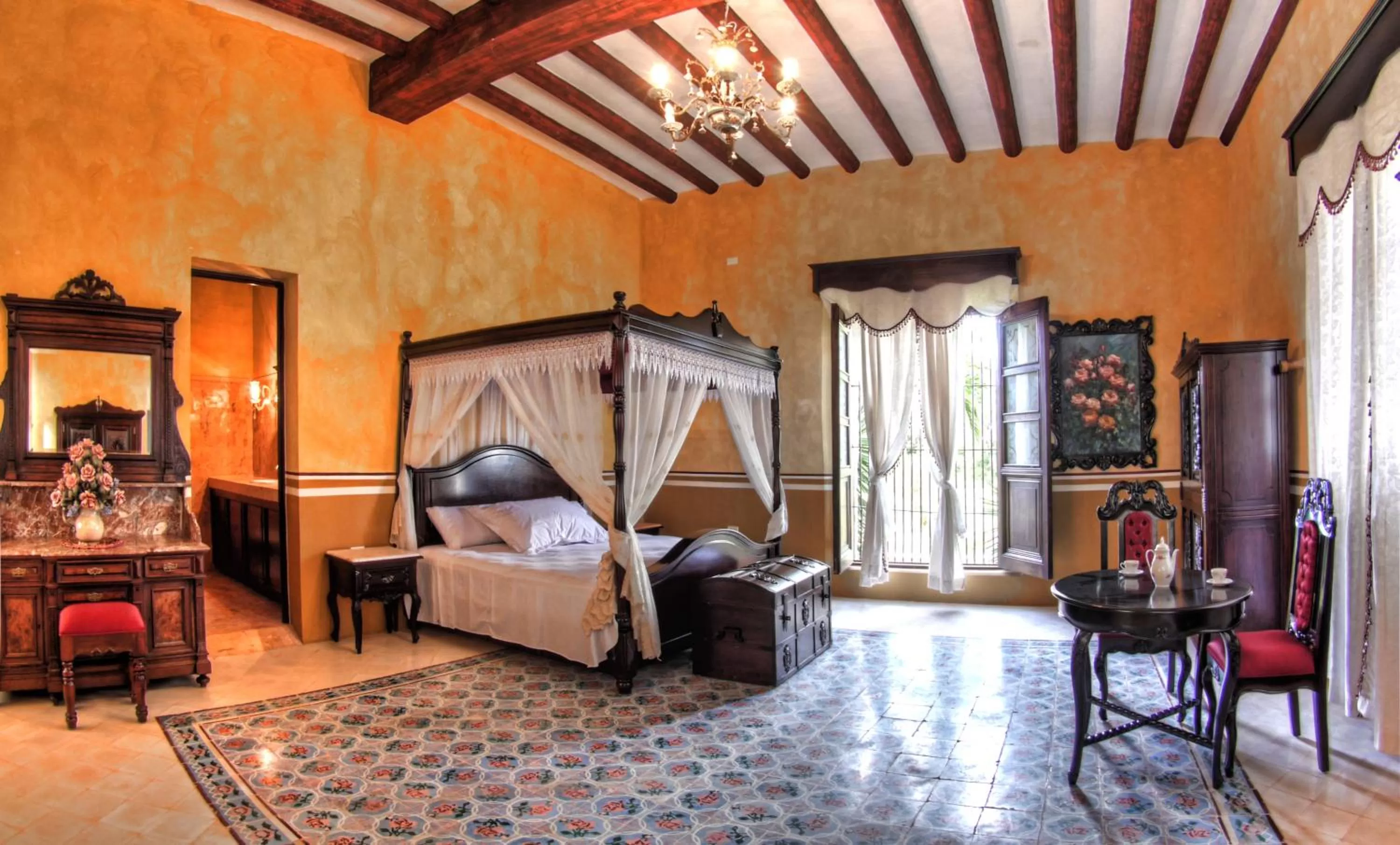 Bed in Hacienda Kaan Ac