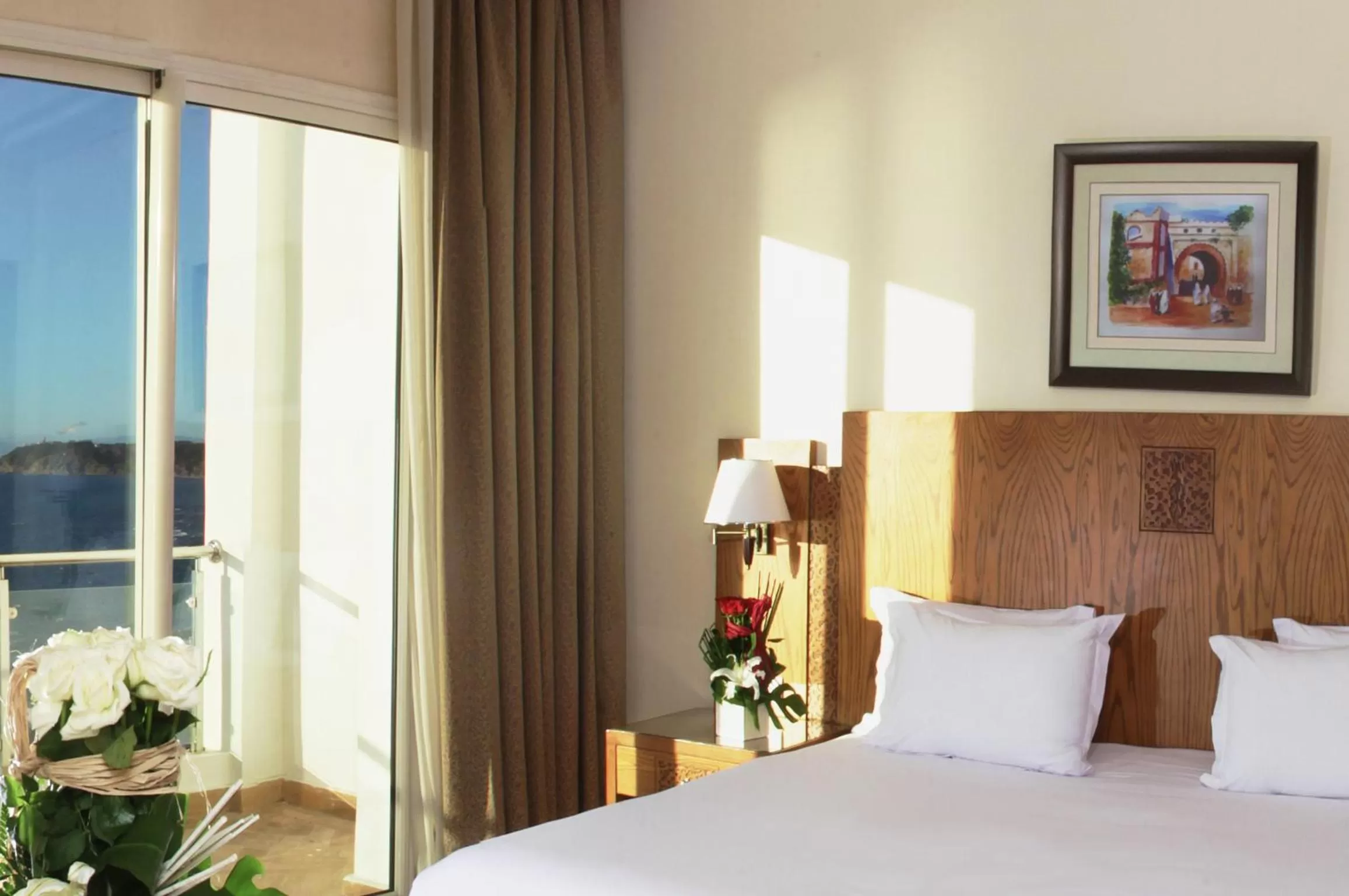 Bed in Grand Mogador Sea View & Spa