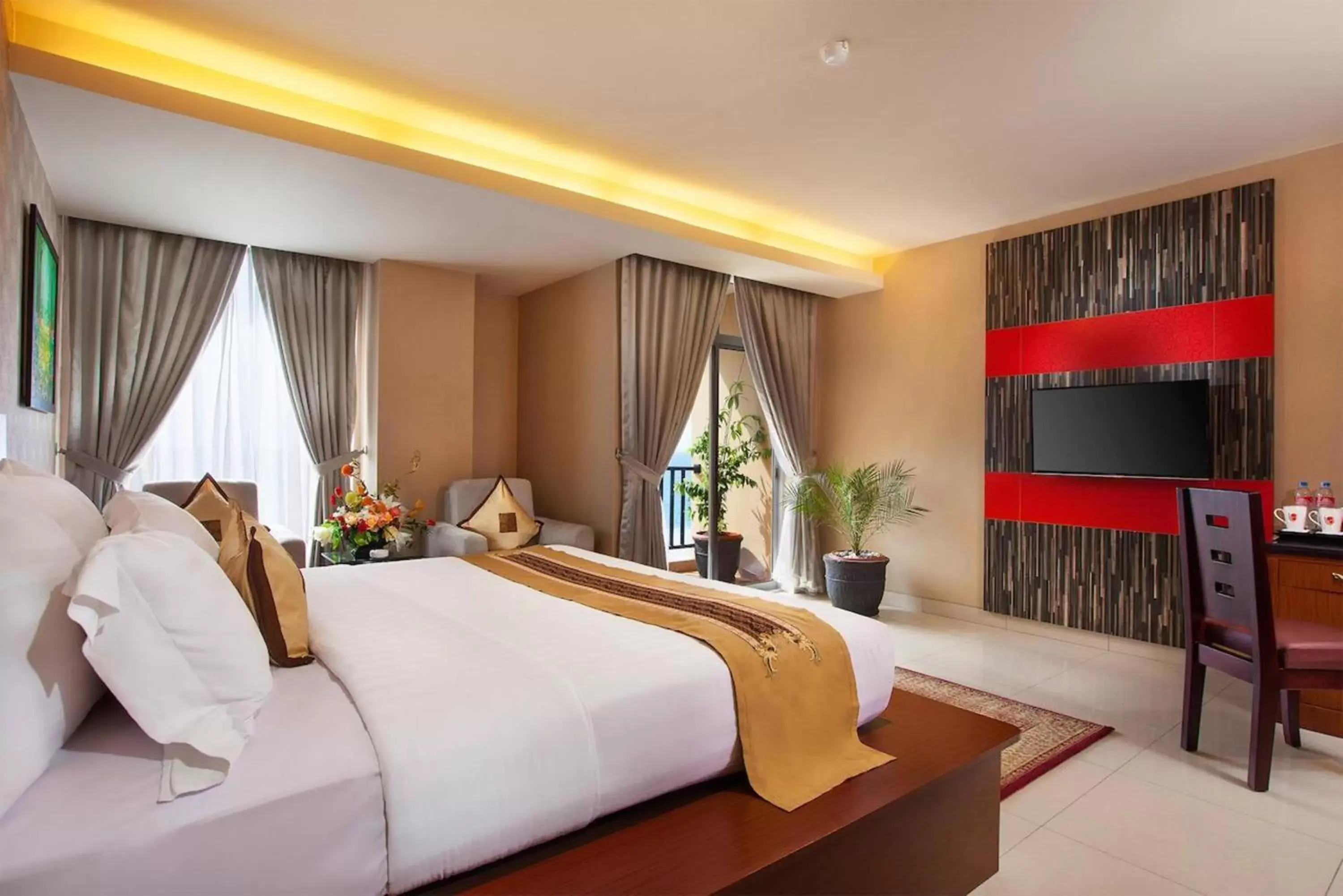 Deluxe Double Room with Sea View in Lion Hotel & Plaza Manado Deluxe Double Room with Sea View in Lion Hotel & Plaza Manado
