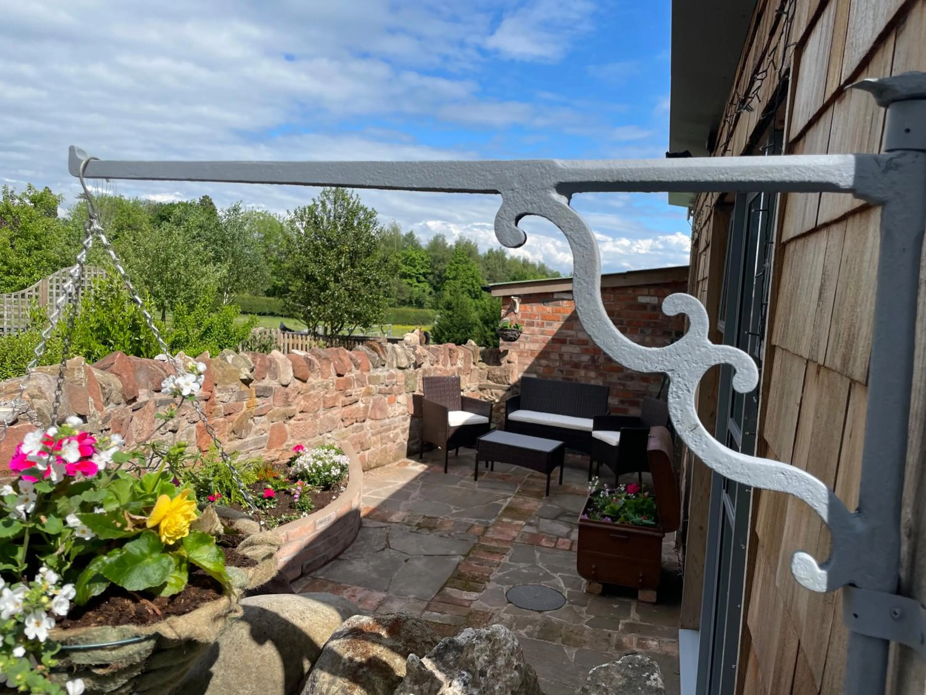 Patio in Pine Tree Lodge, Bridgnorth