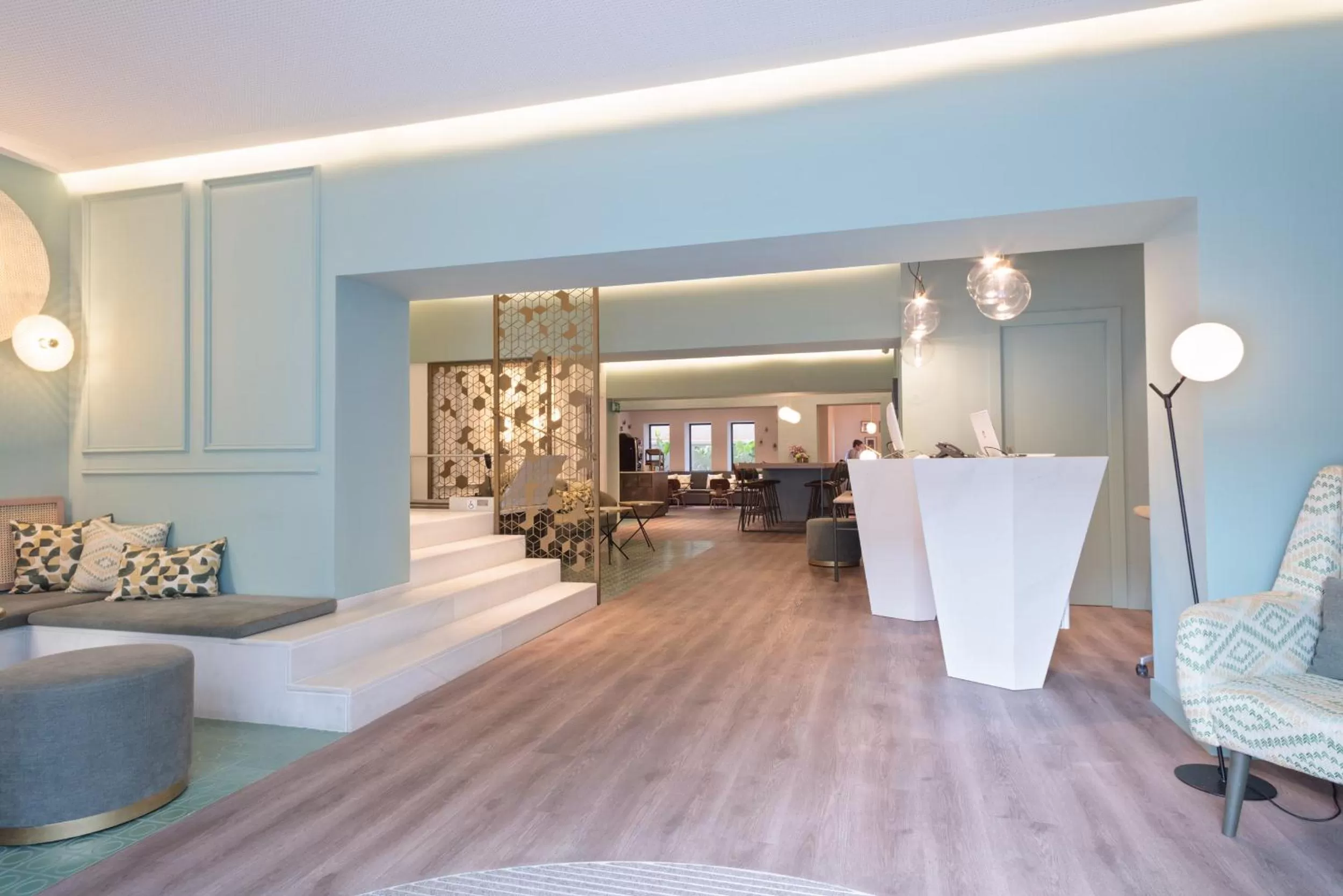 Lobby or reception in Hotel Via Augusta