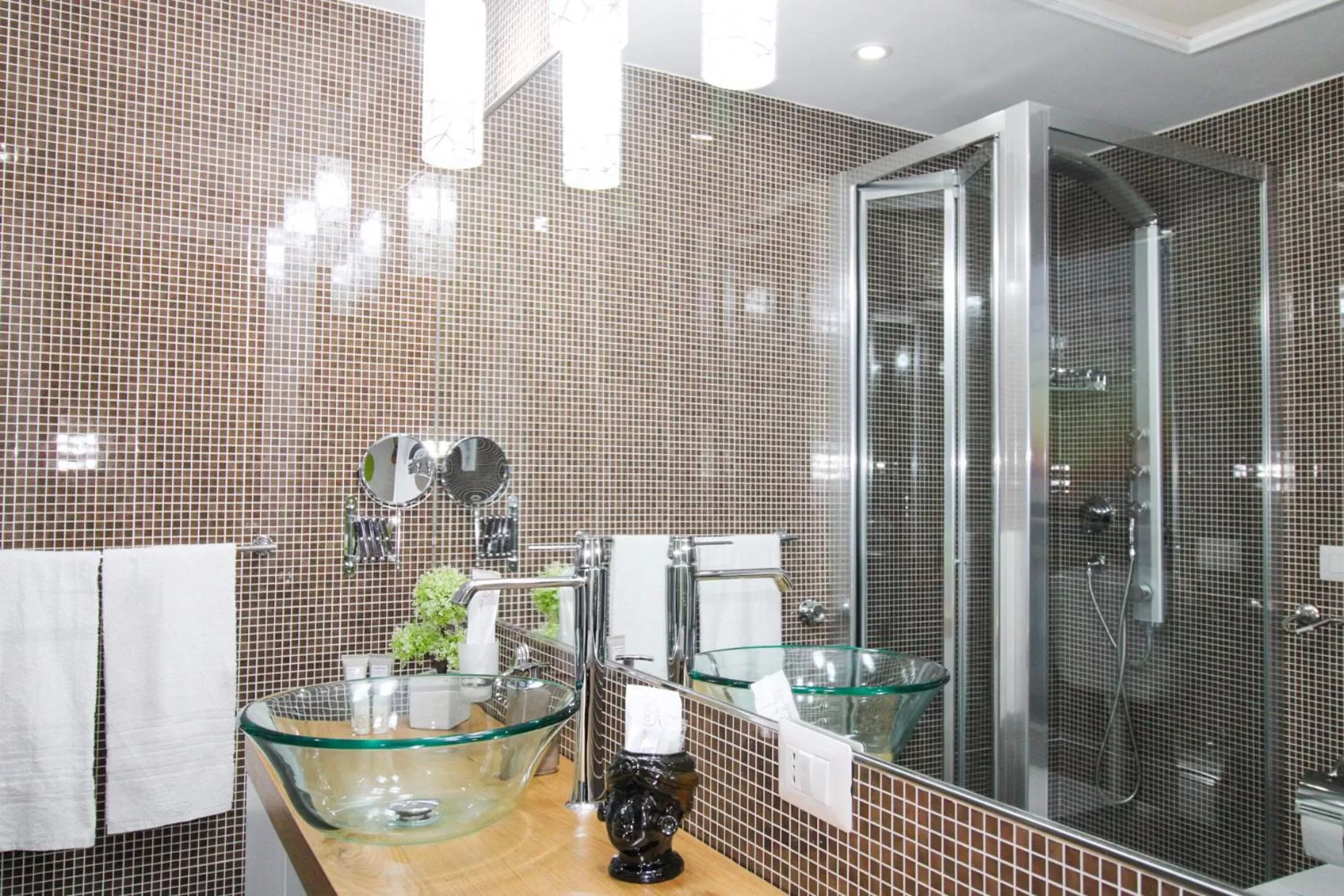 Shower in THE PALACE B&B and Apartments