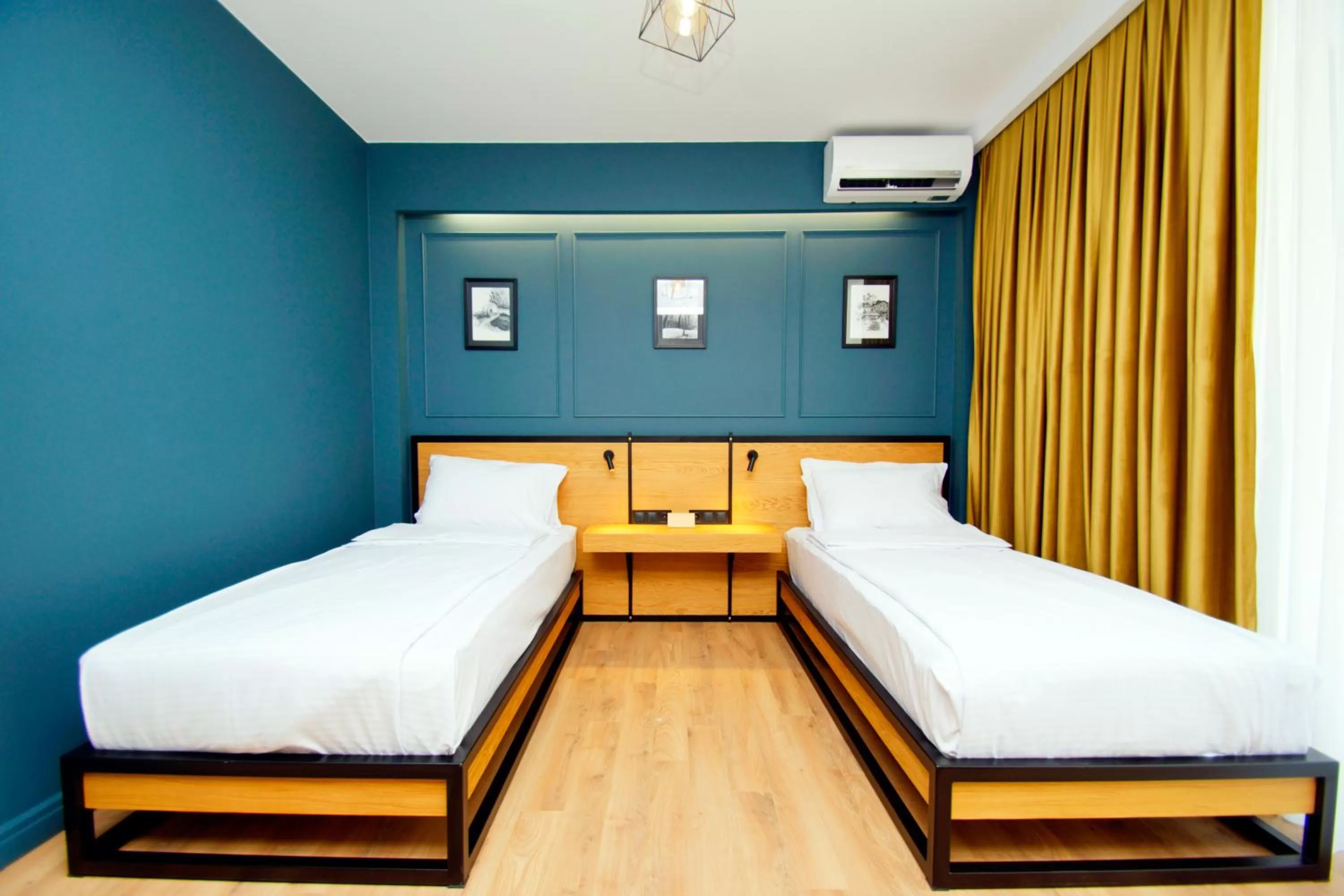 Bed in Borjomi Bridge Hotel