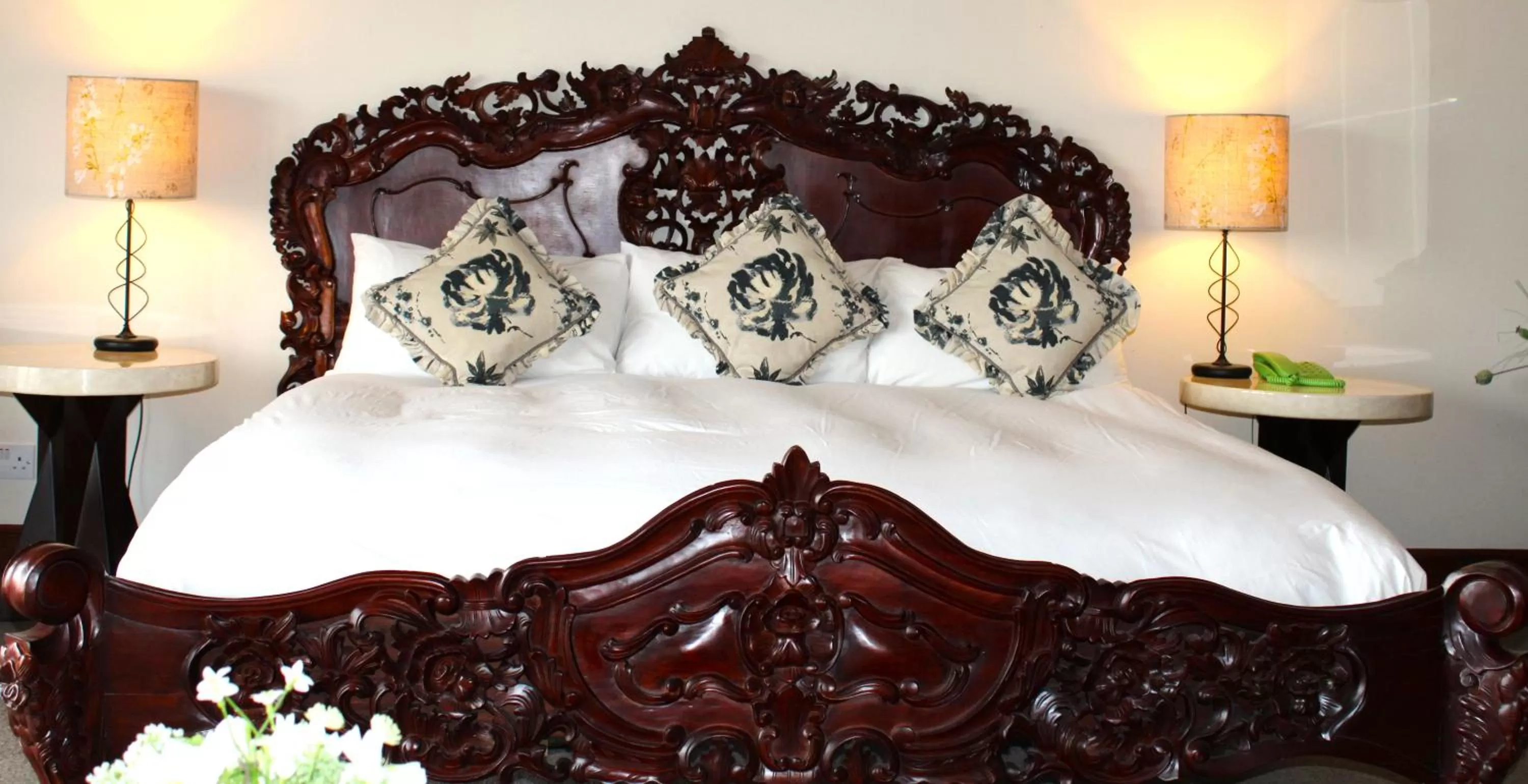 Bed in Falls of Lora Hotel