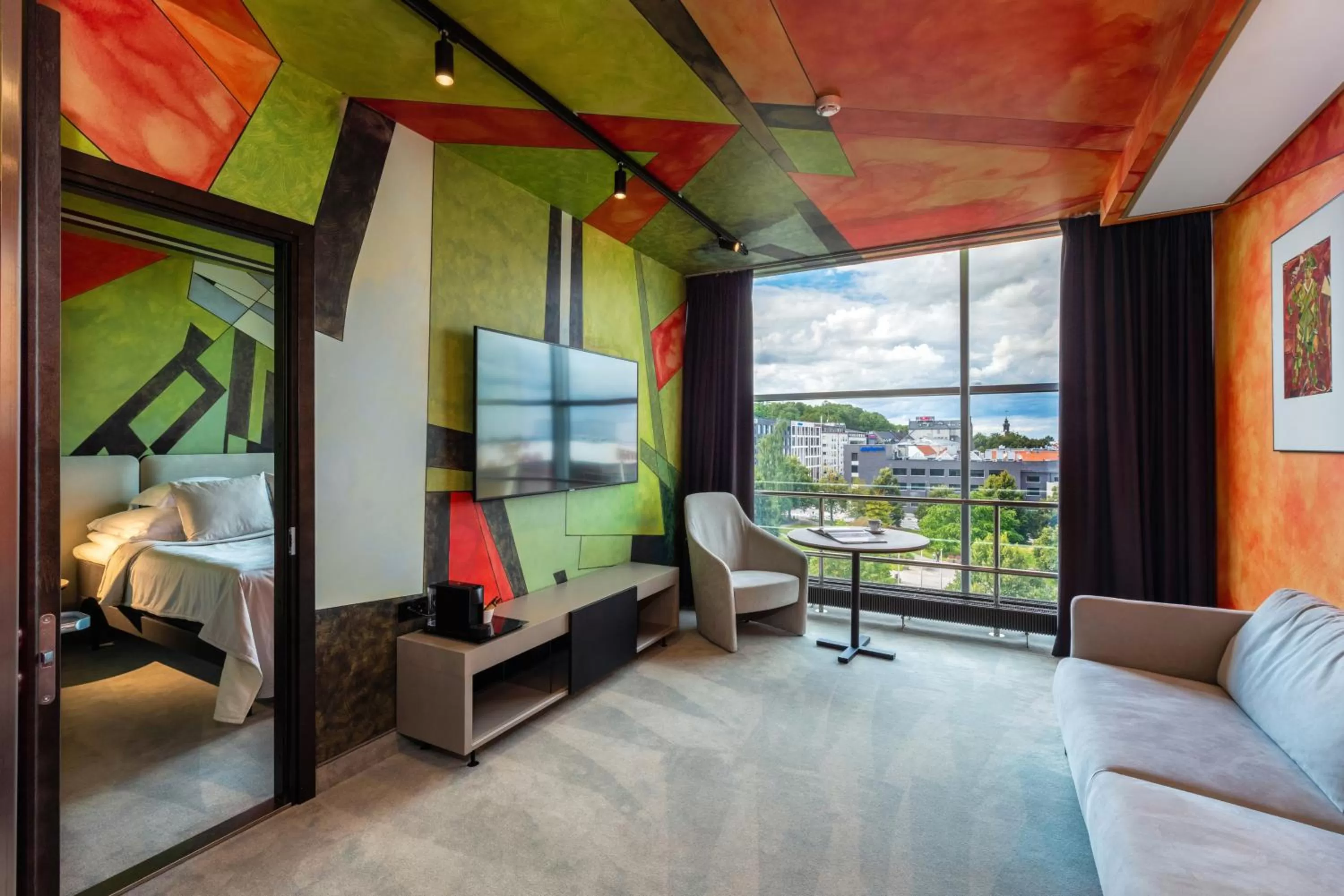 Bed in Art Hotel Pallas by Tartuhotels