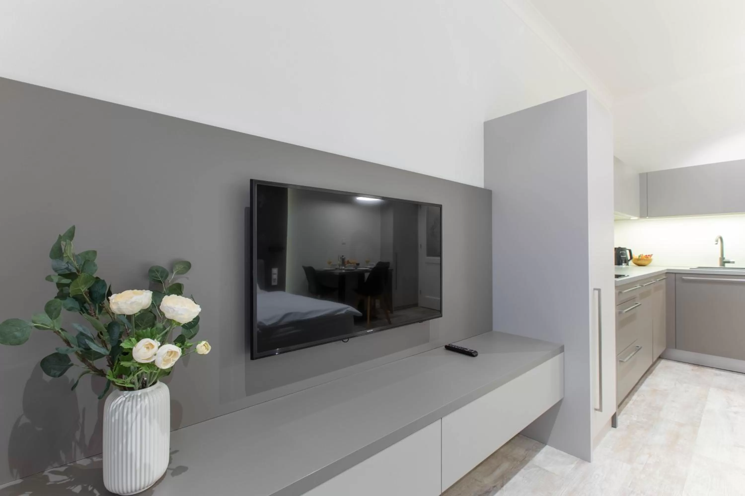 Bed in Lampi Aparthotel Prague