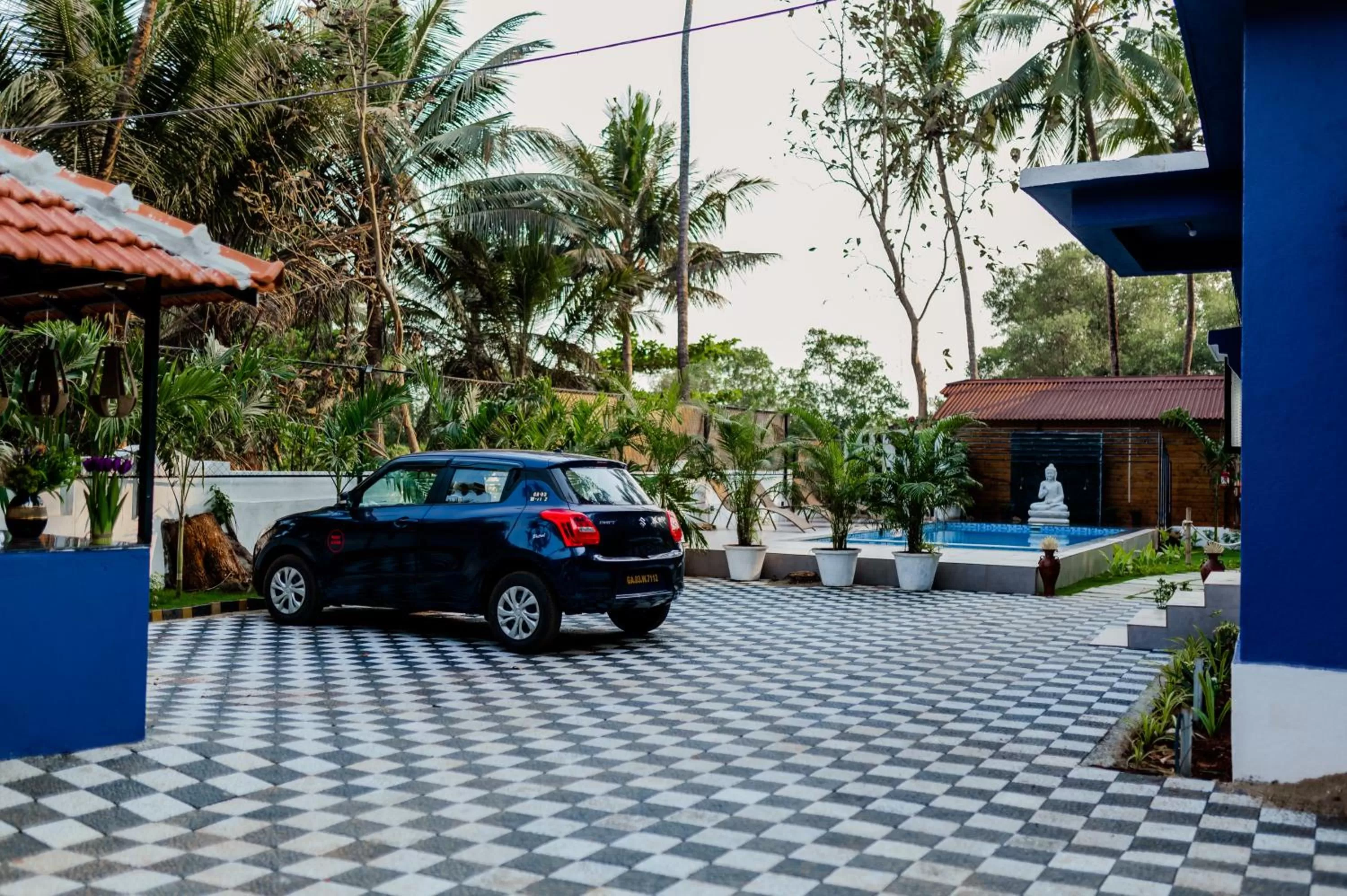 Parking in Tranquill Riverside Luxury Cottages With Bathtub, Candolim