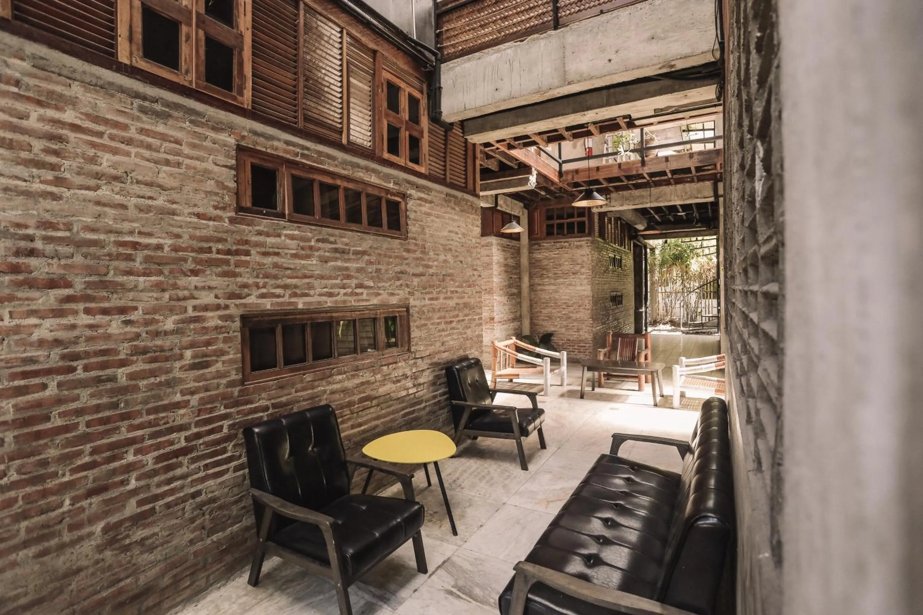 Seating area in The Flying Fish Hostel