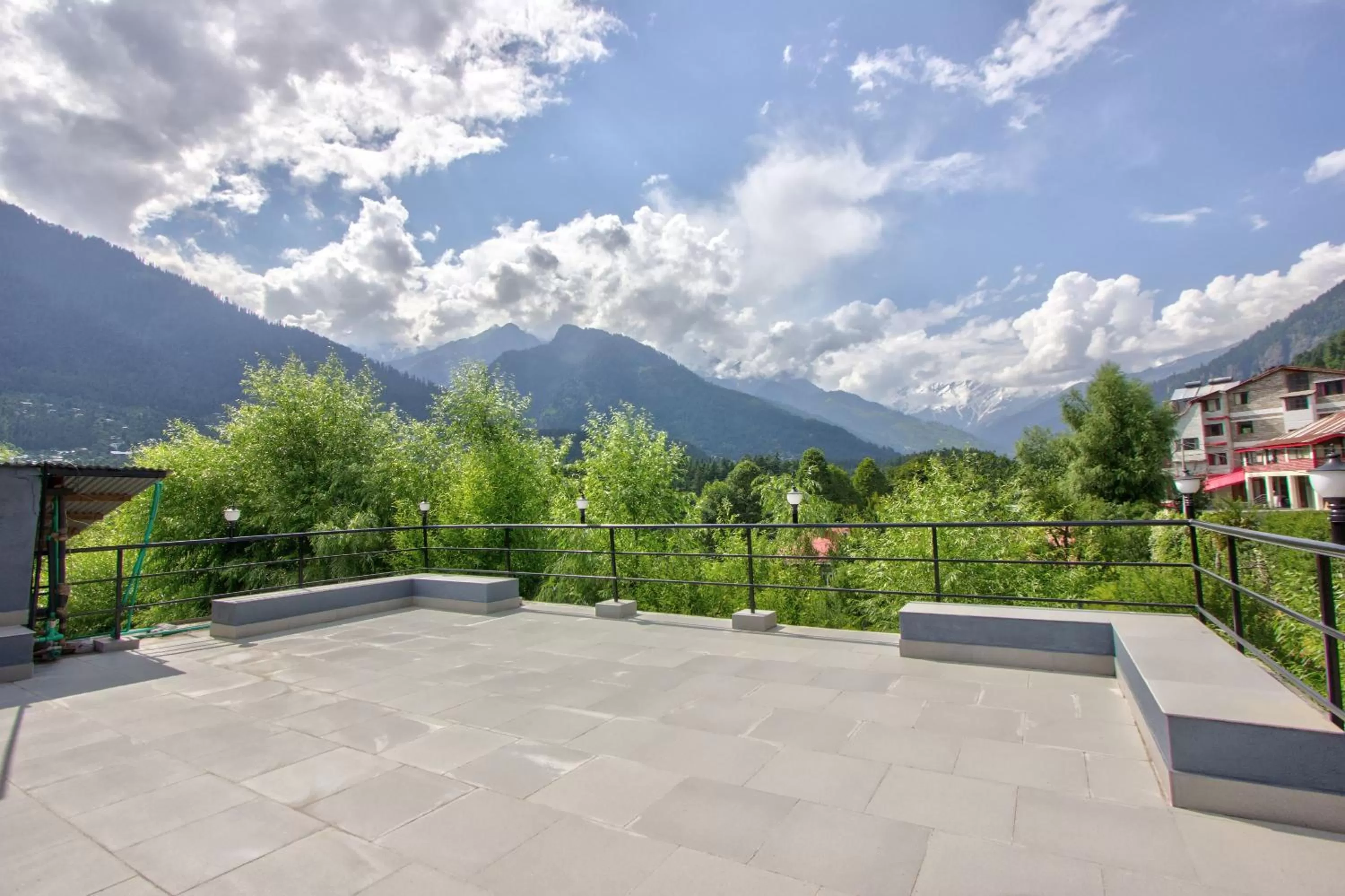 Balcony/Terrace in Woodstock Inn Manali 800 Mtrs from Mall Road