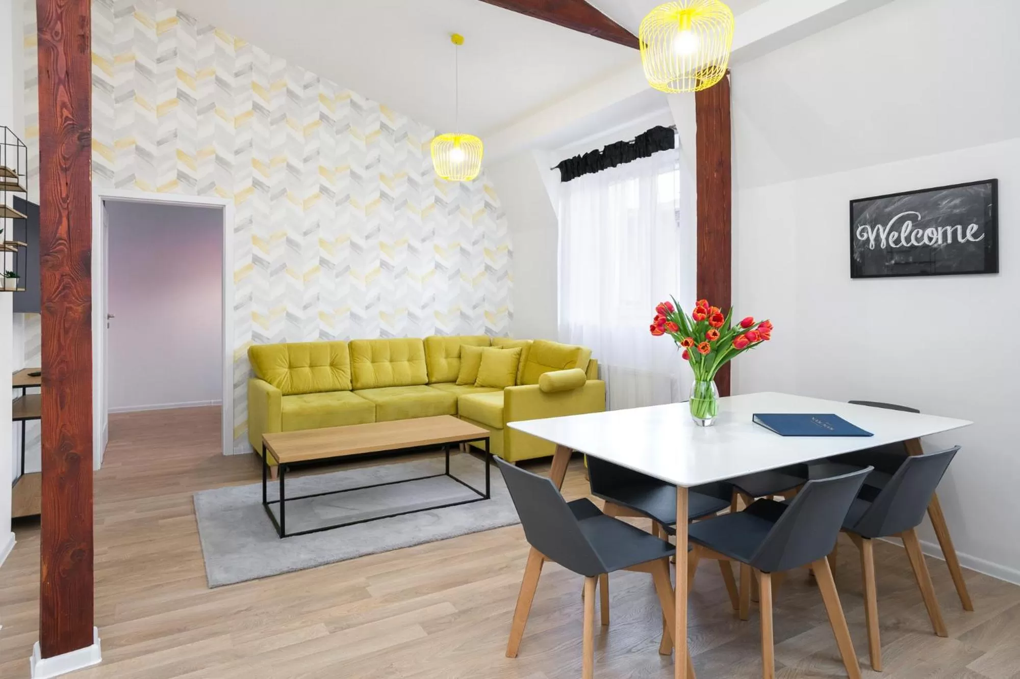 Living room, Dining Area in NOOK NOOK Apartments Katarzyny 2