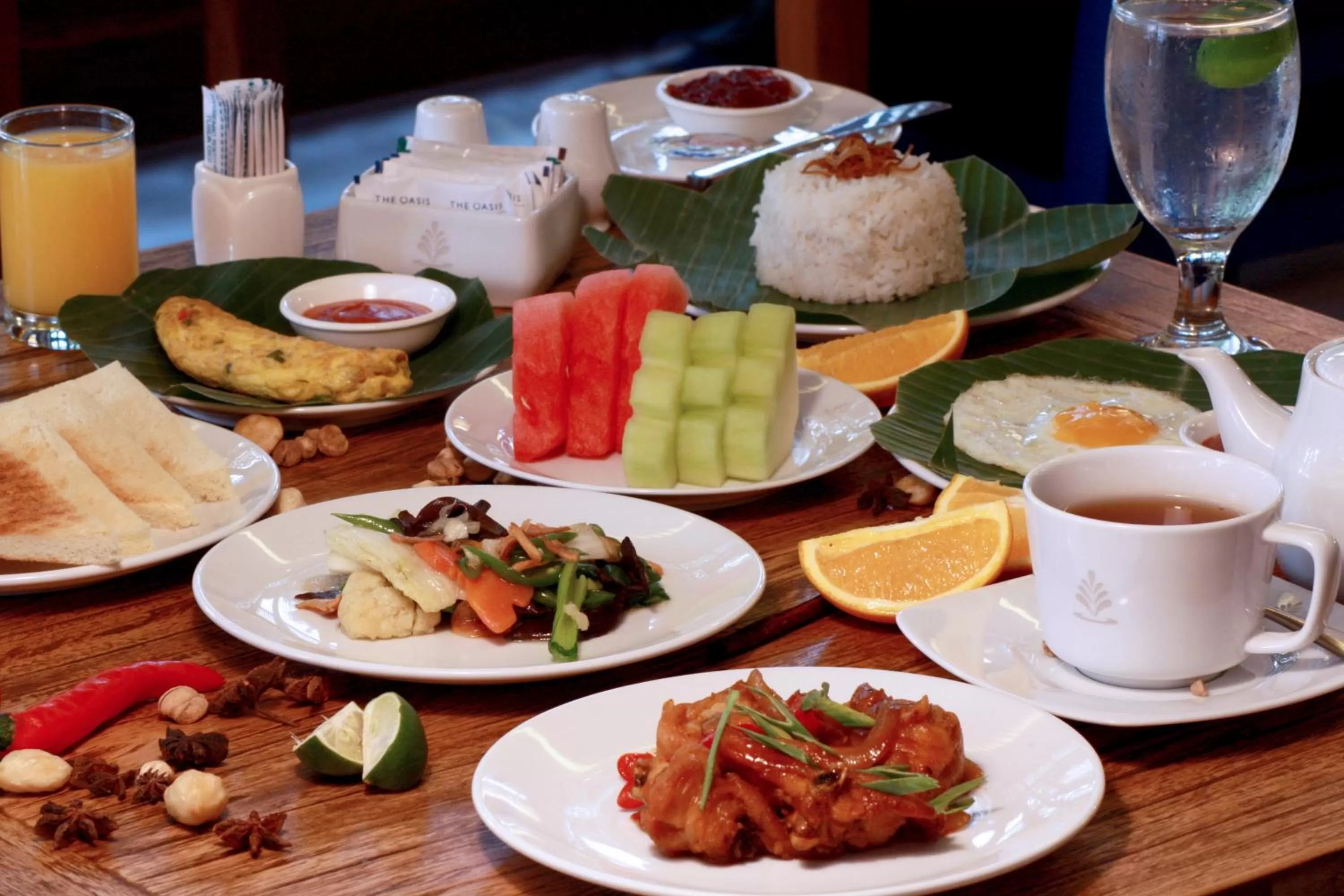 Buffet breakfast in Rhadana Hotel