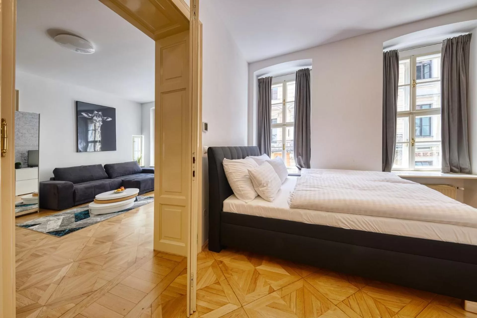 Bedroom, Bed in Aapartamentoos