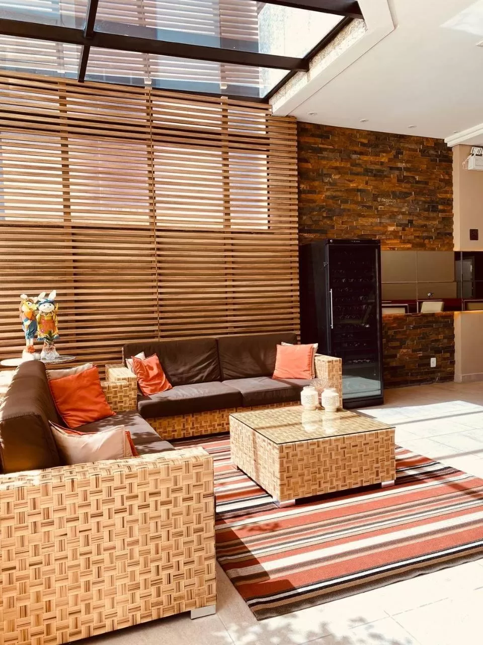 Lounge or bar in Apart-hotel, piscina, TV a cabo, academia