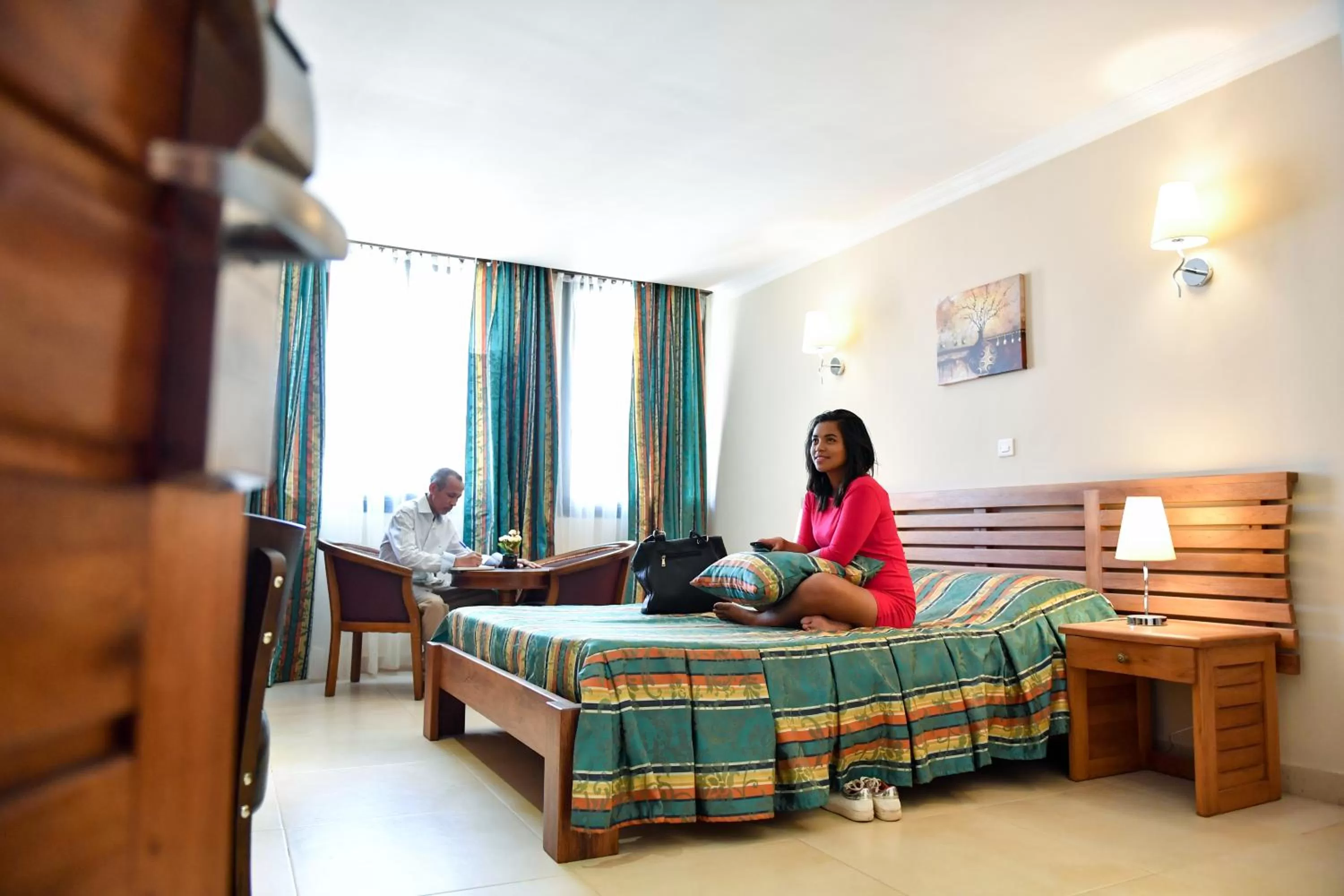 Seating area, Bed in Anjary Hotel Antananarivo