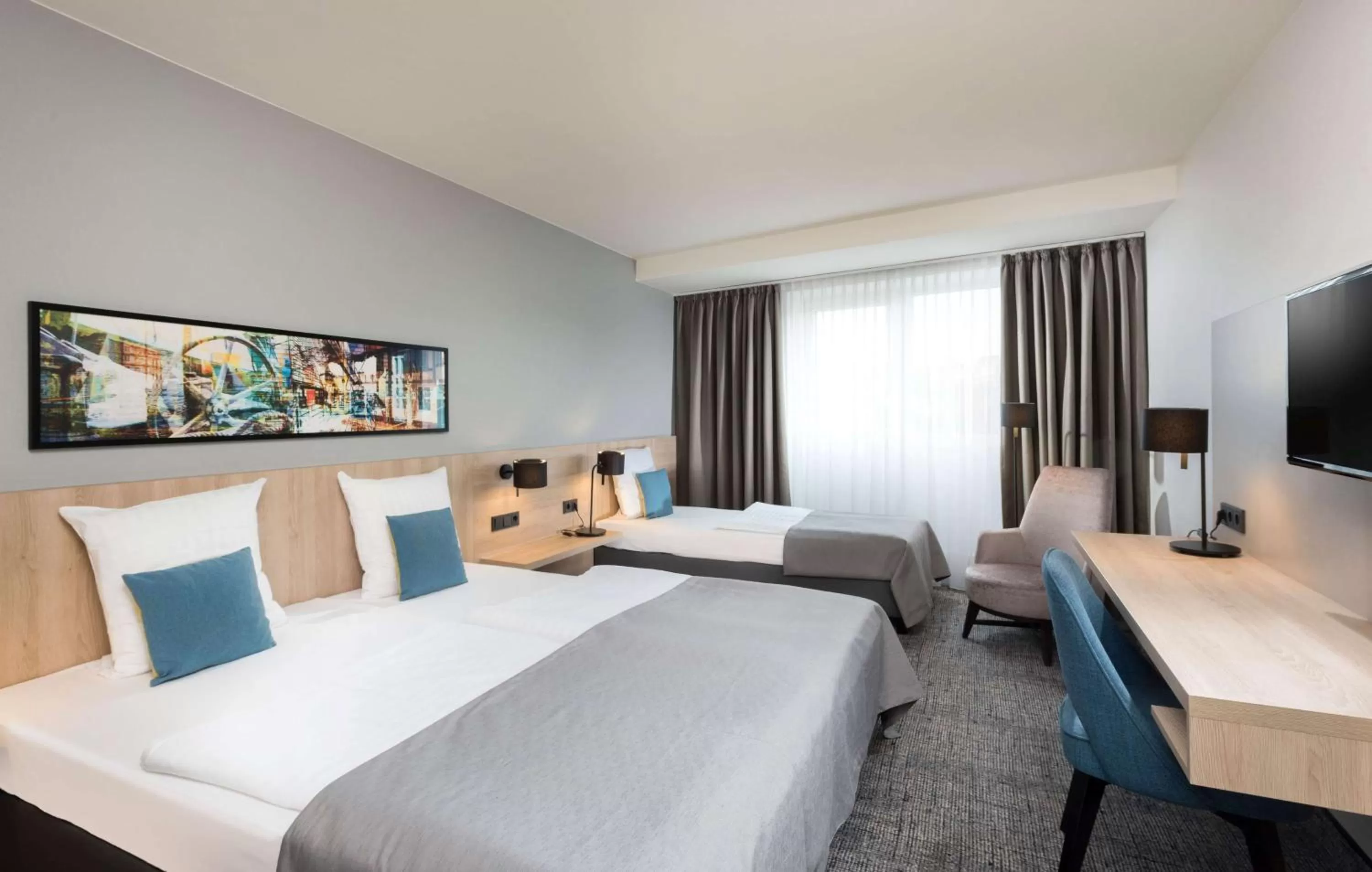 Photo of the whole room, Bed in Ramada by Wyndham Flensburg City