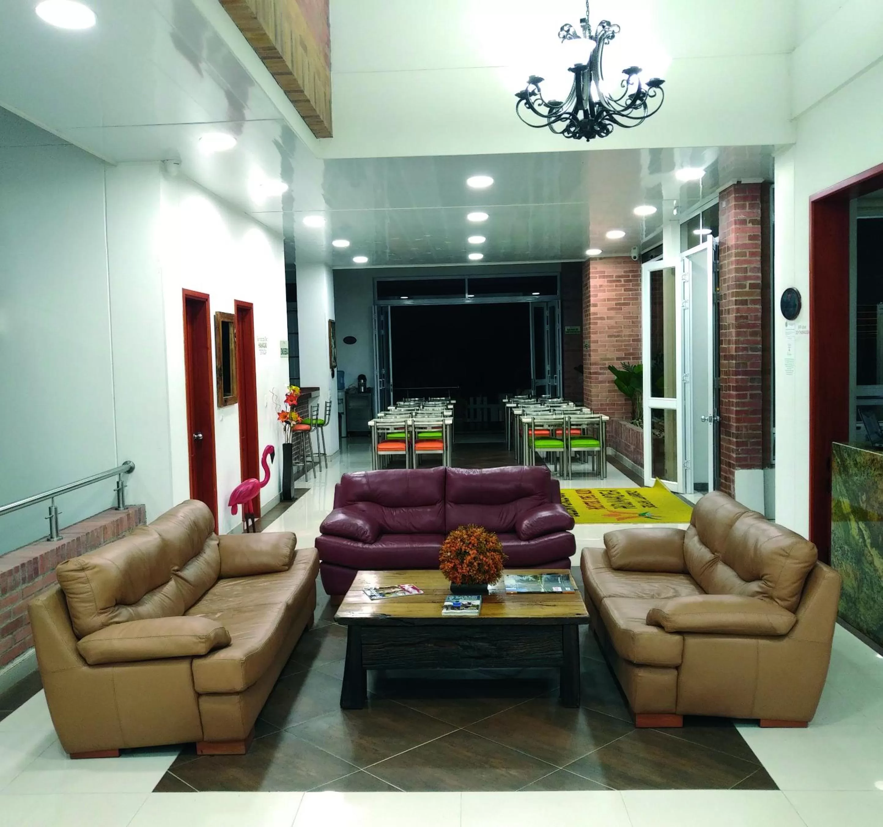 Living room in Hotel Rio Humadea