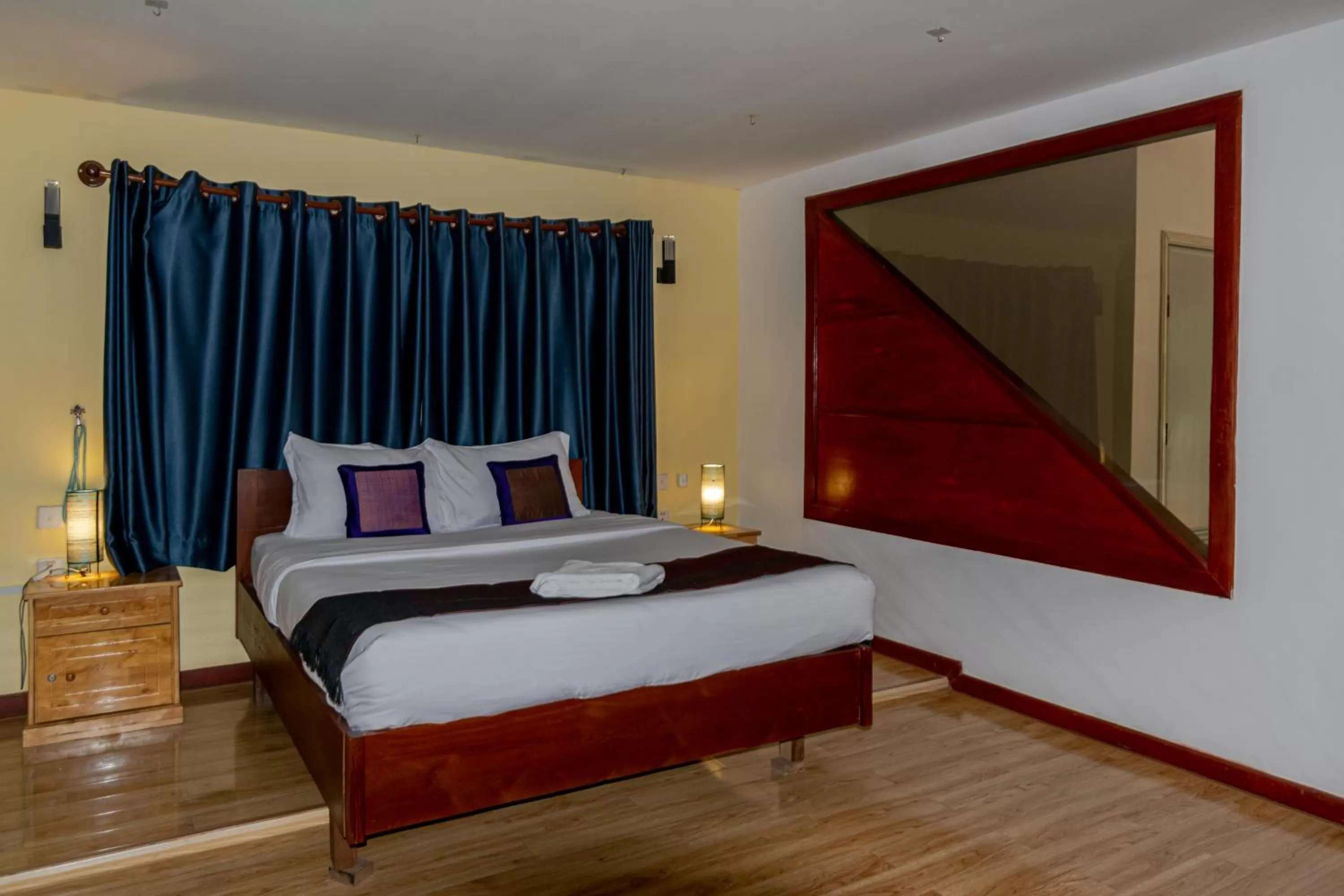 Bed in Samathi Lake Resort