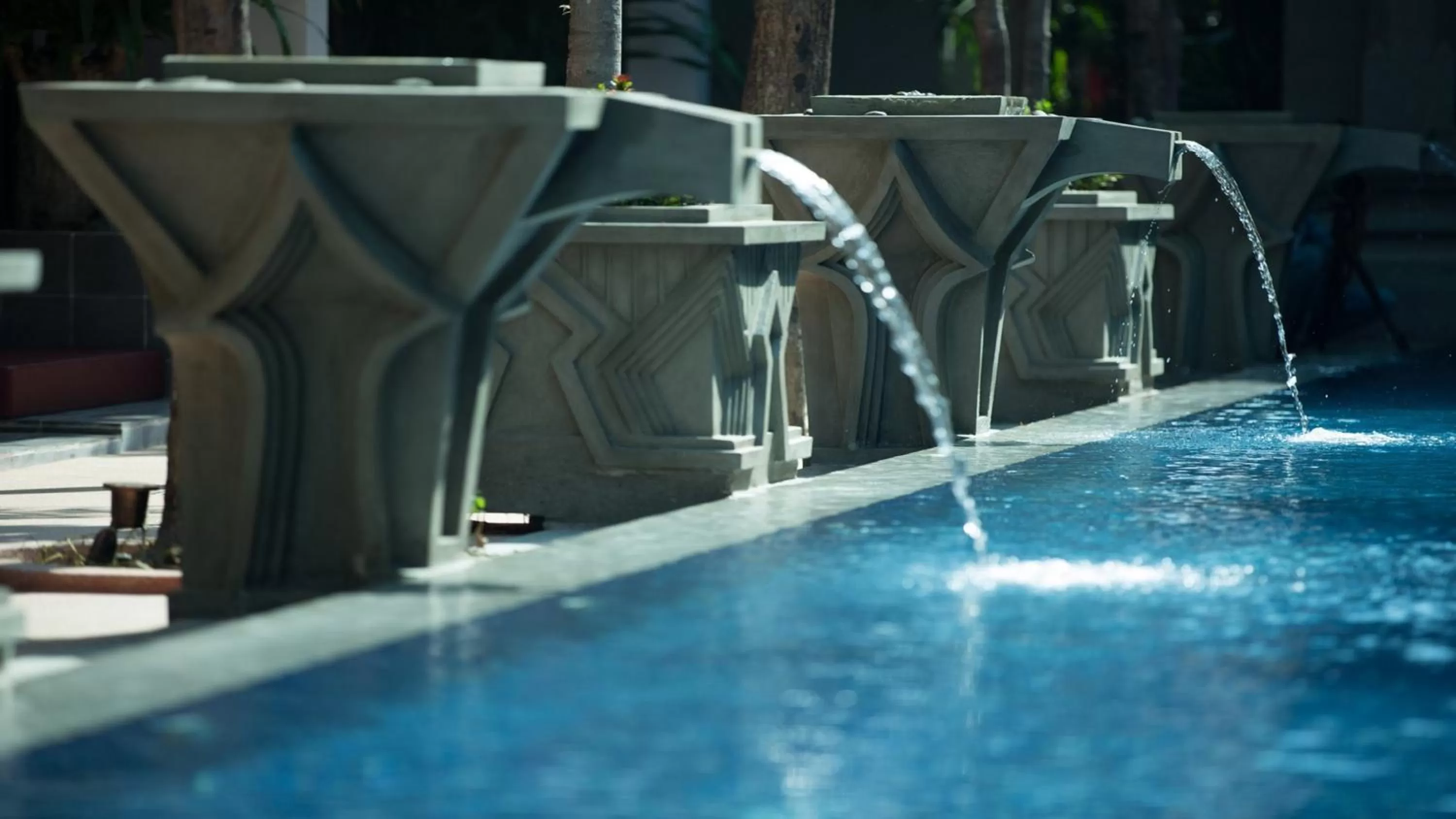 Pool view in Golden Temple Retreat