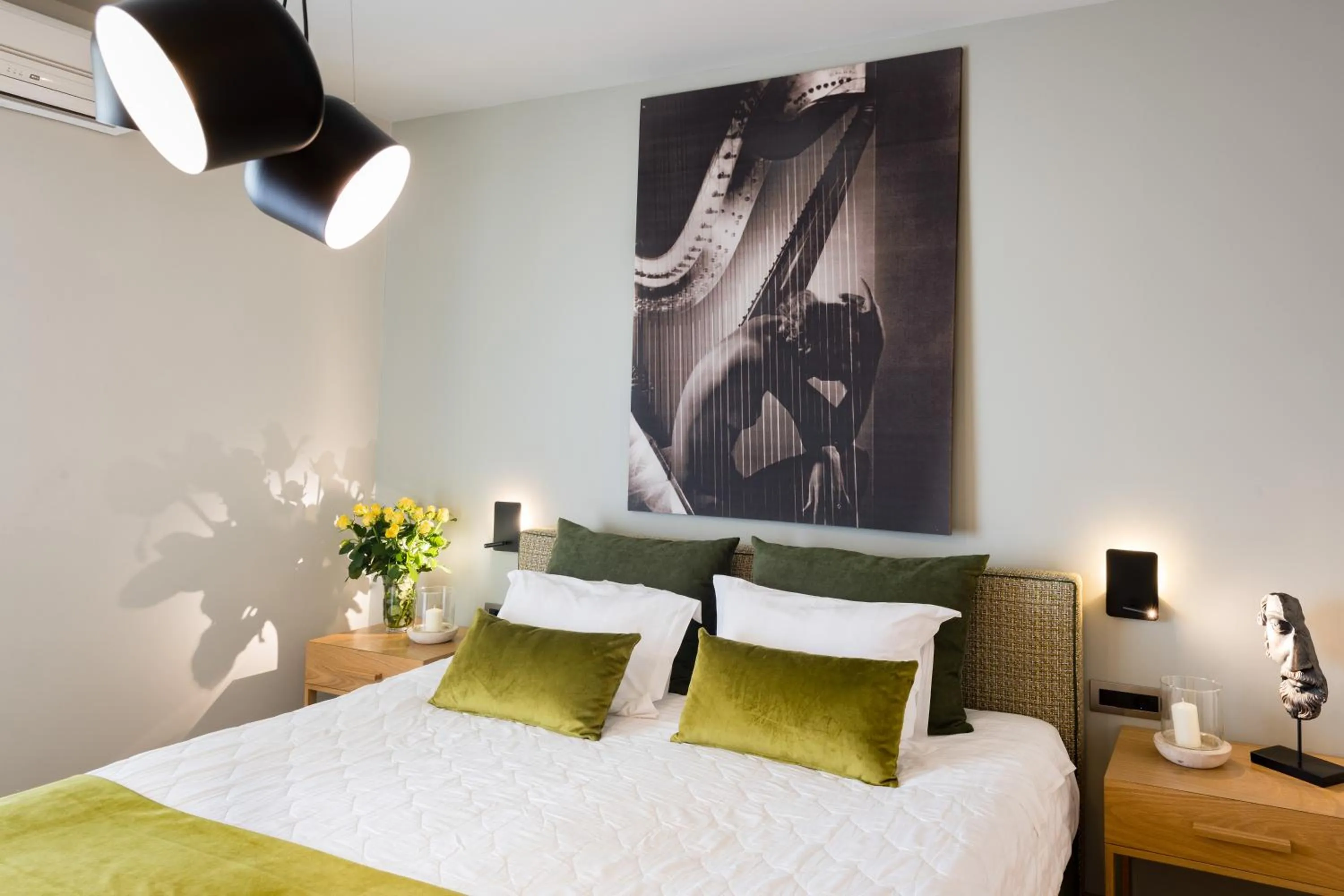 Bed in Anthemion Suites and Villas