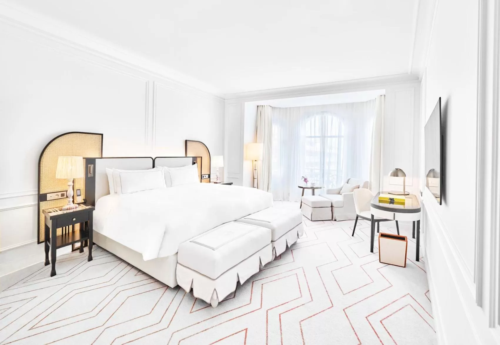 Bedroom, Bed in Carlton Cannes, a Regent Hotel