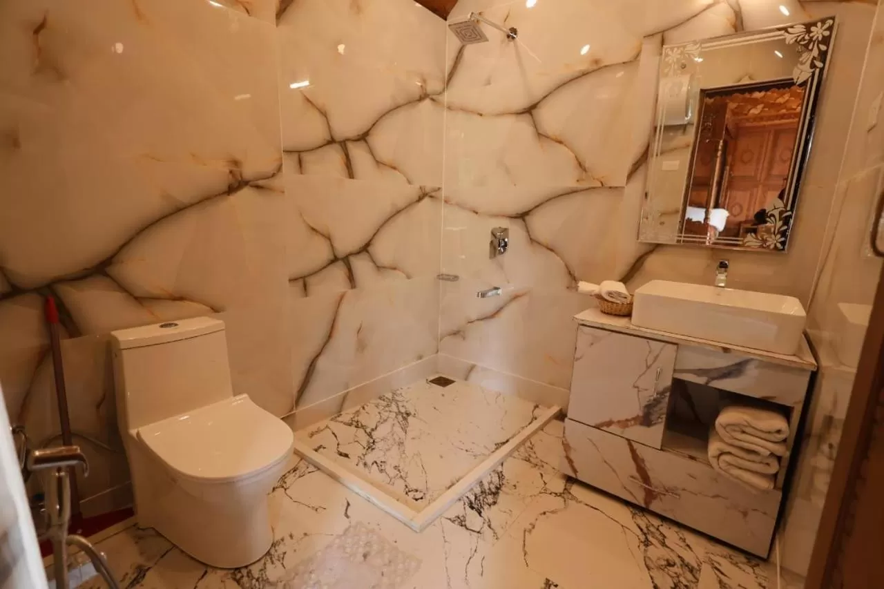 Bathroom in Wangnoo Heritage Houseboats
