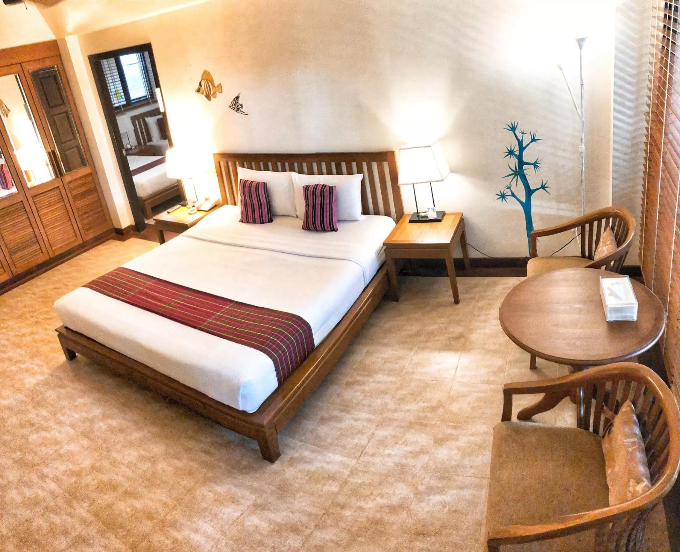 Bed in Birds and Bees Resort