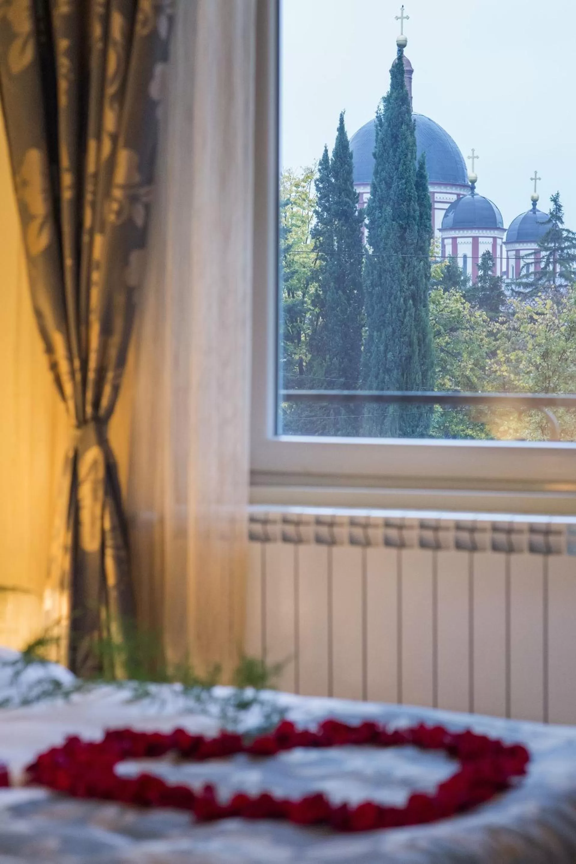 View (from property/room), Bed in Garni Hotel Central Lux