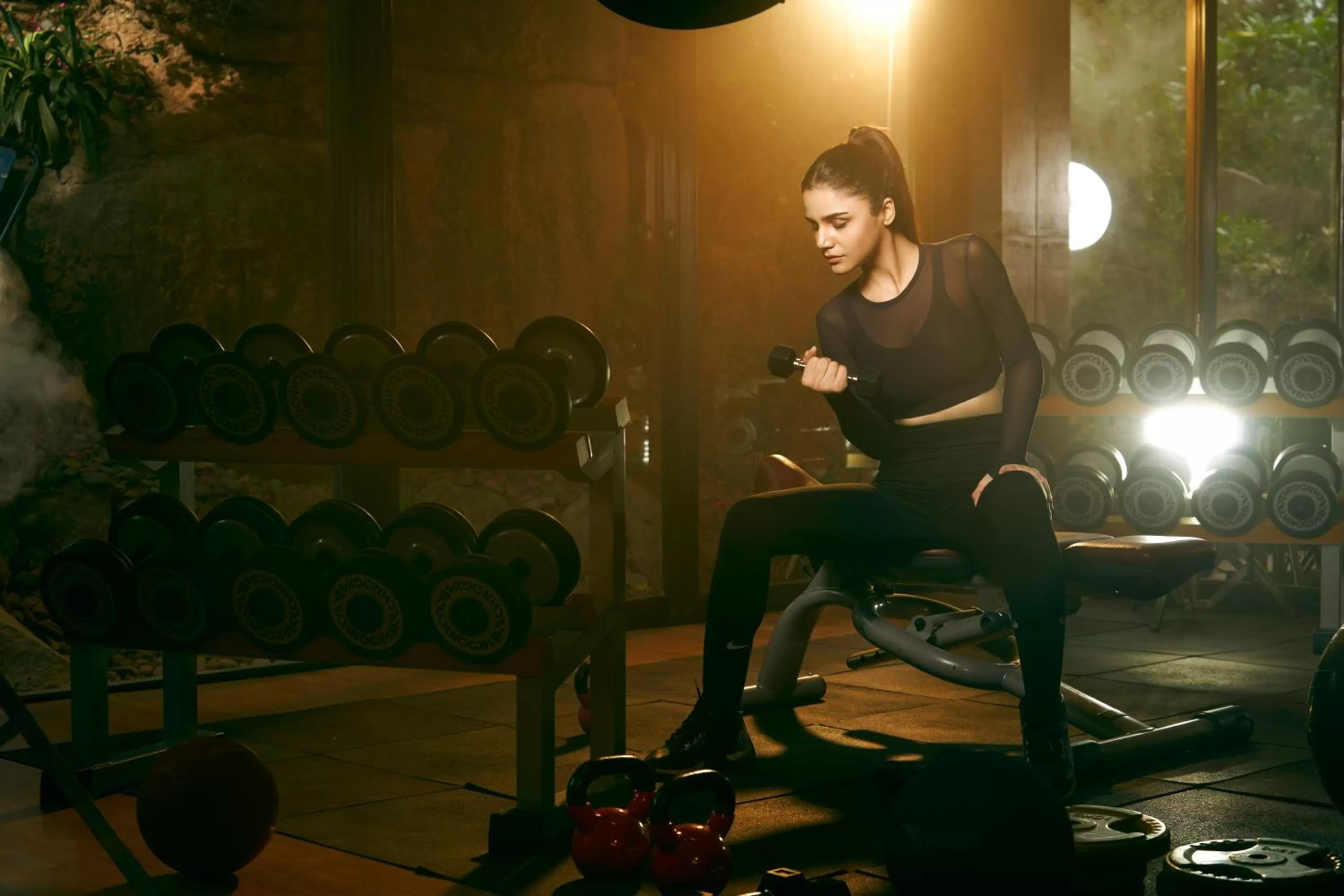 Fitness centre/facilities in Hyatt Hyderabad Gachibowli