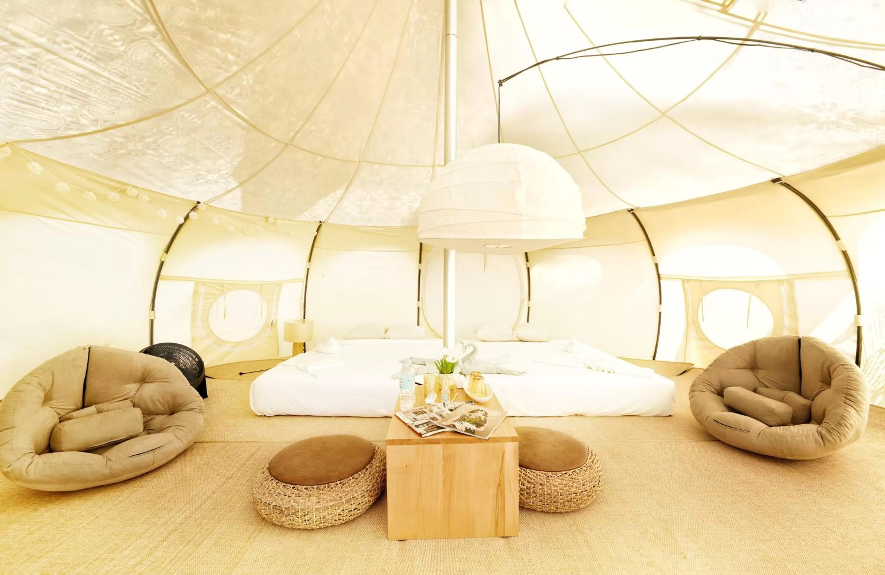 Bed in Nacpan Beach Glamping Managed by H Hospitality Group