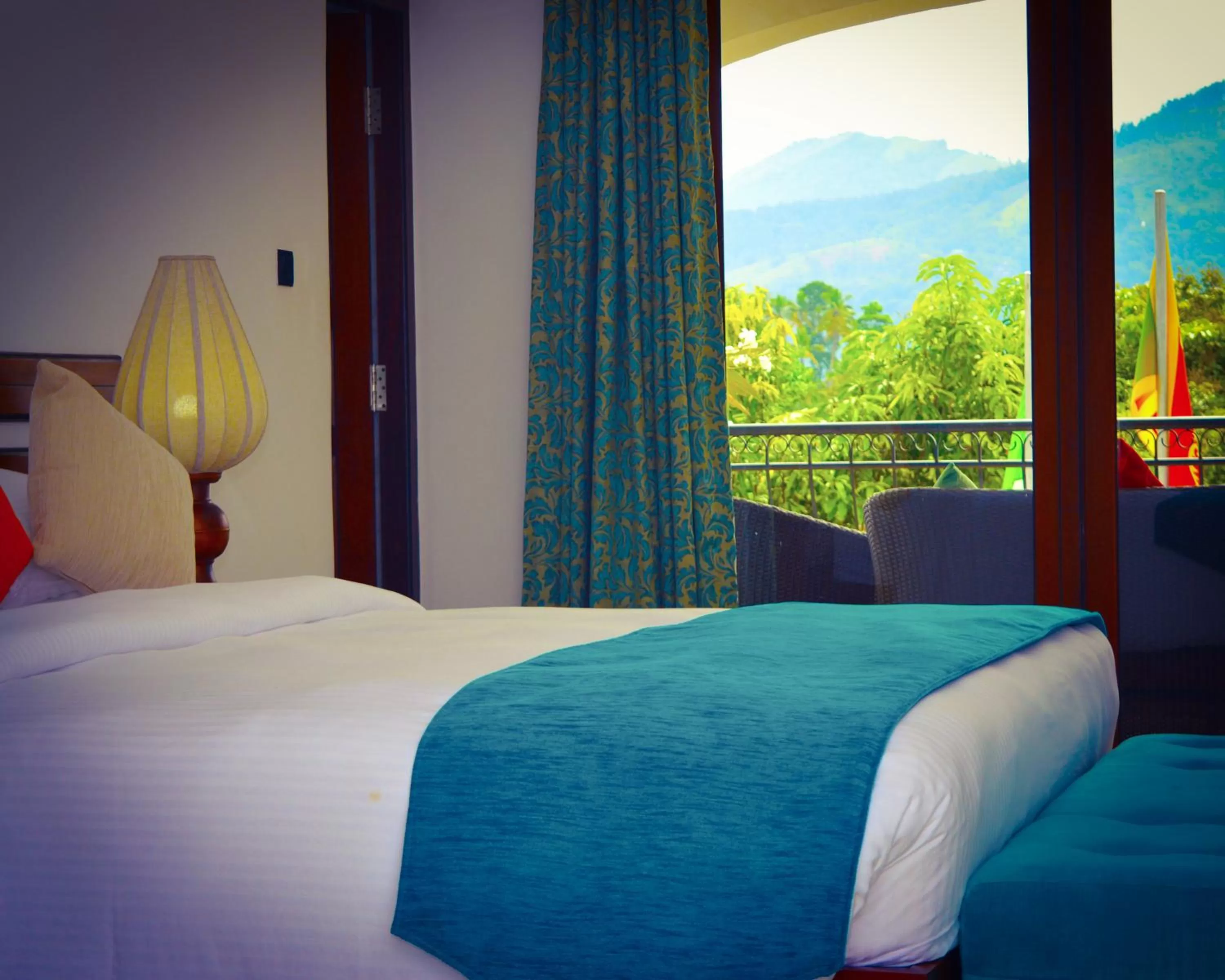 Bed in Elegant Hotel