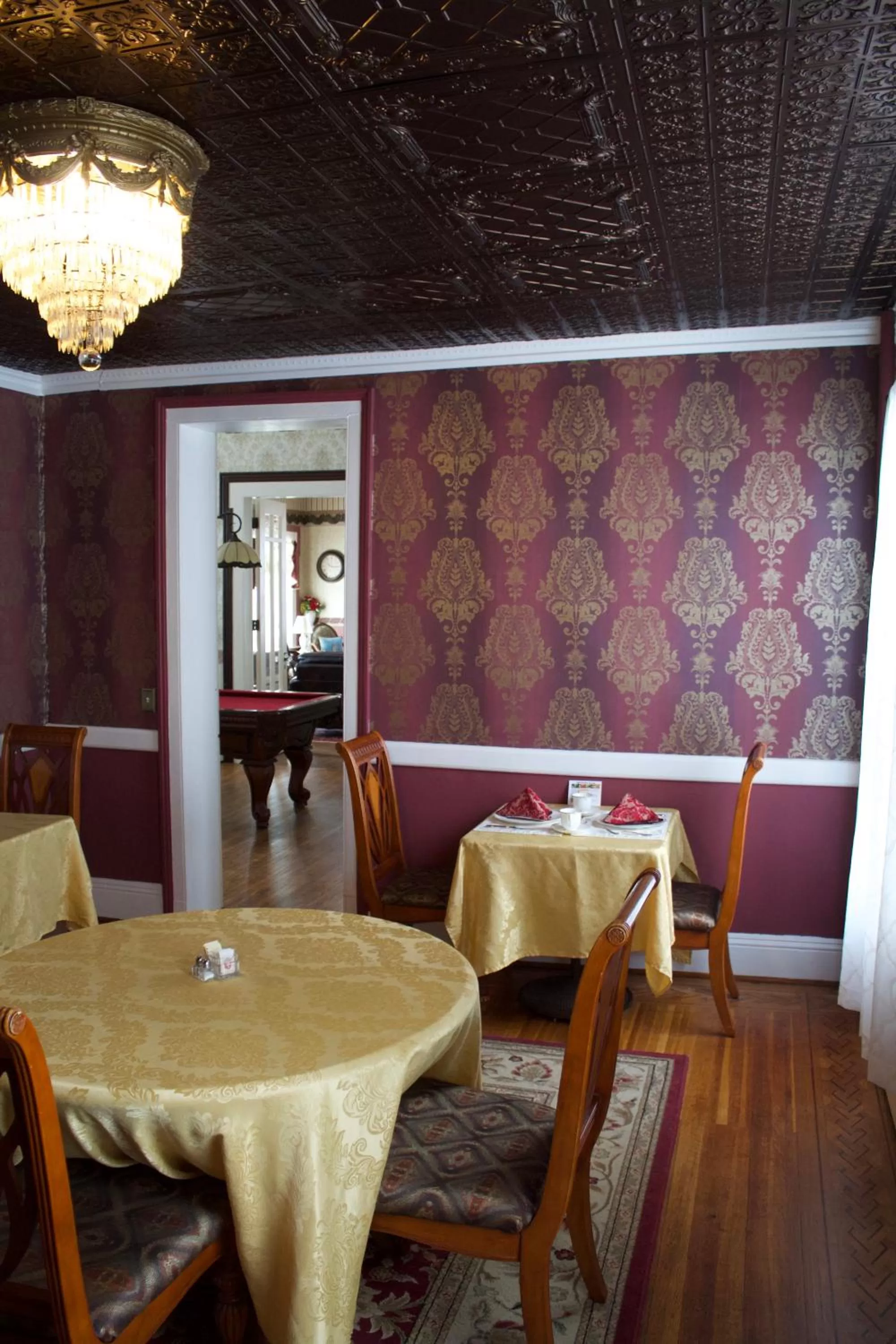 Dining area in The Gridley Inn B&B