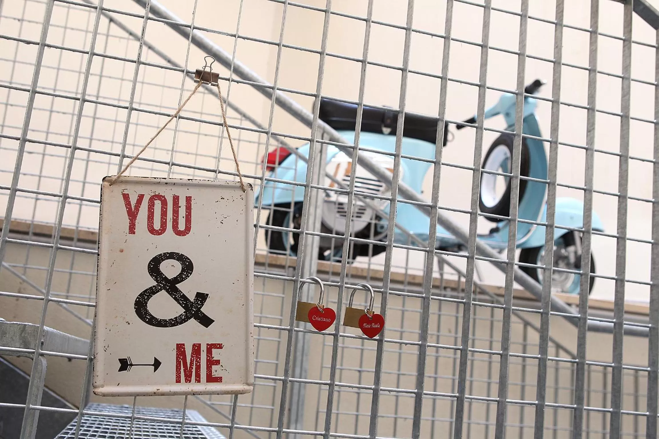 Decorative detail in Hostel Trastevere