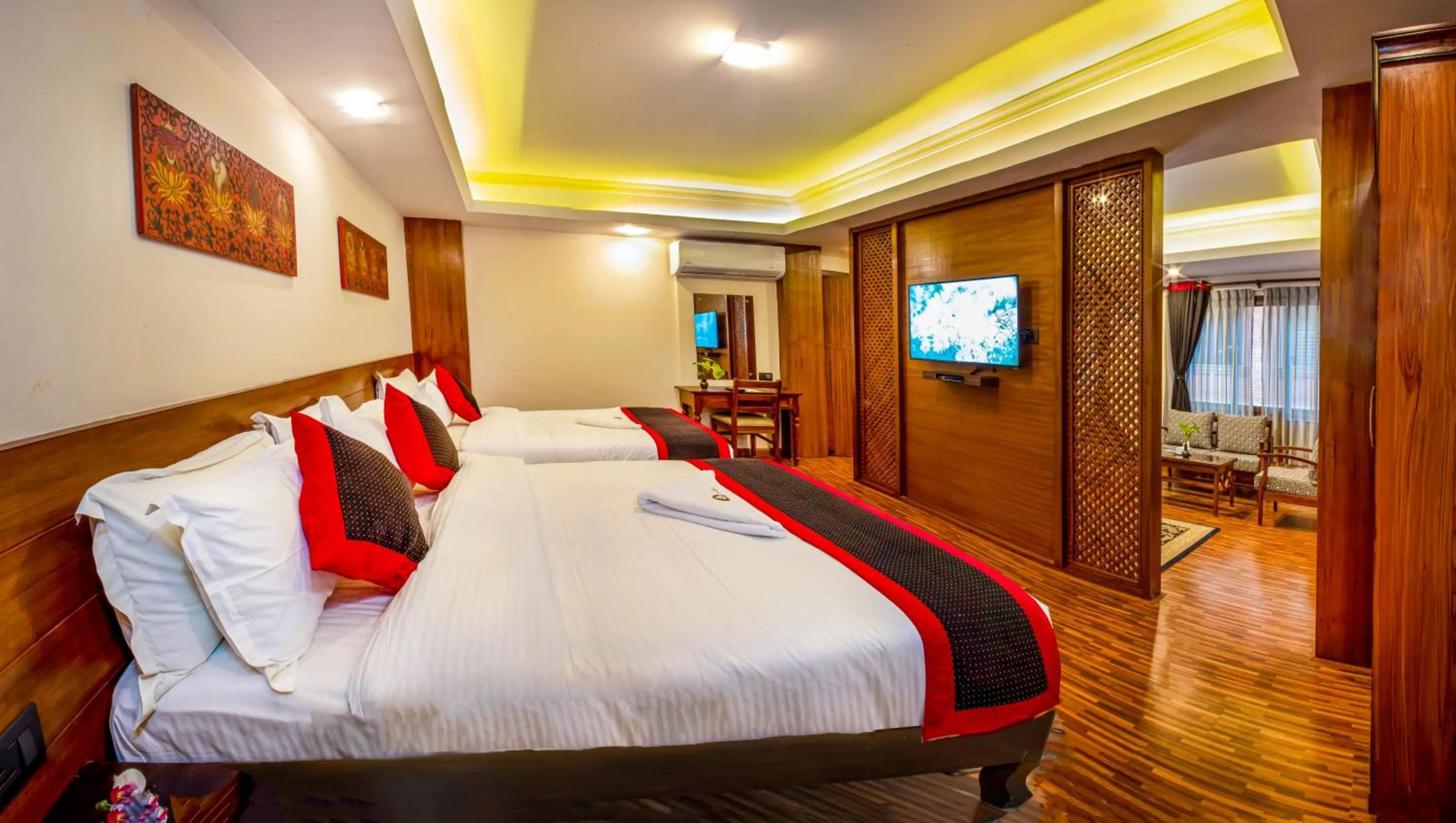 Bed in Taleju Boutique Hotel