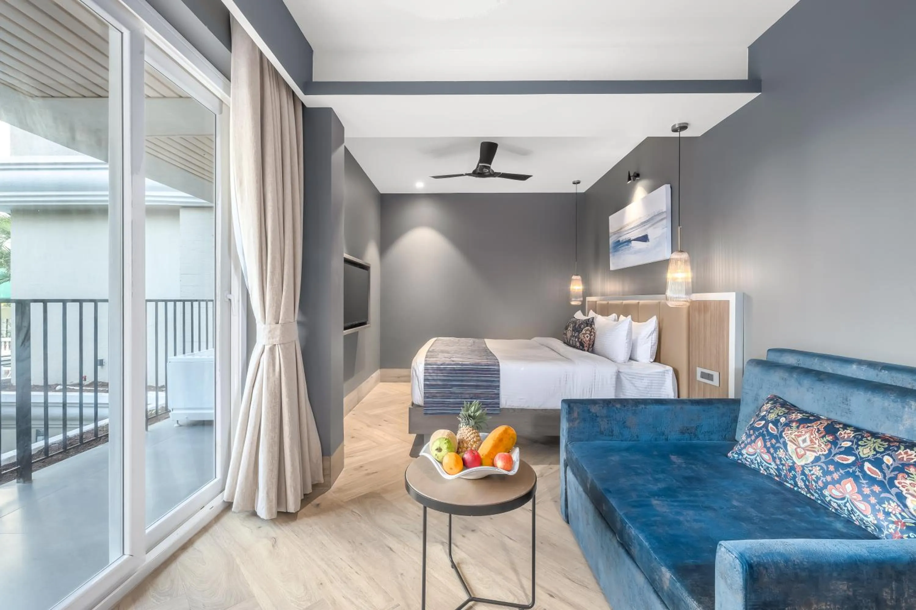 fireplace in Clarion Hotel Ocean Palms Goa