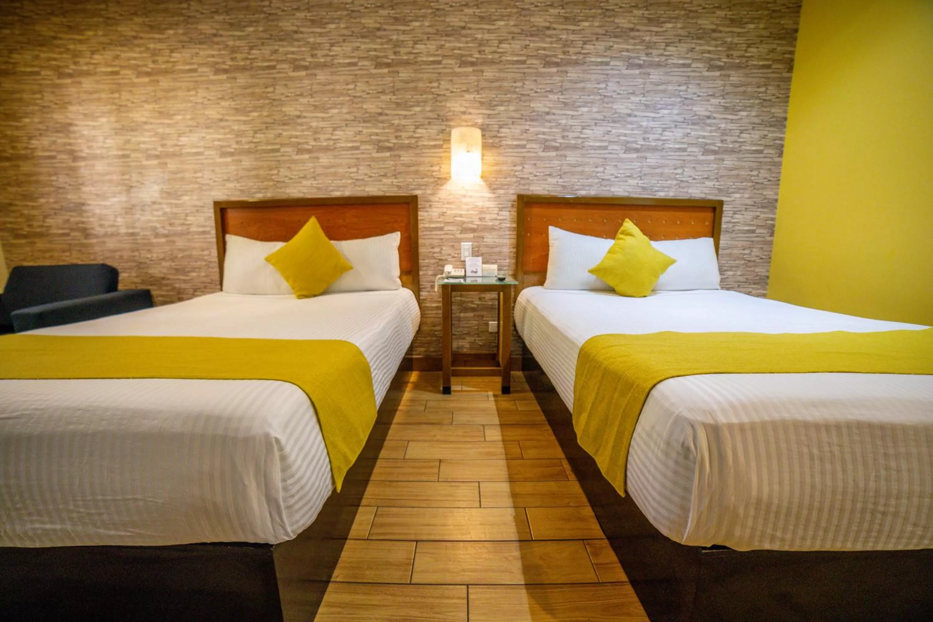 Bed in Hotel Colonial Mexicali