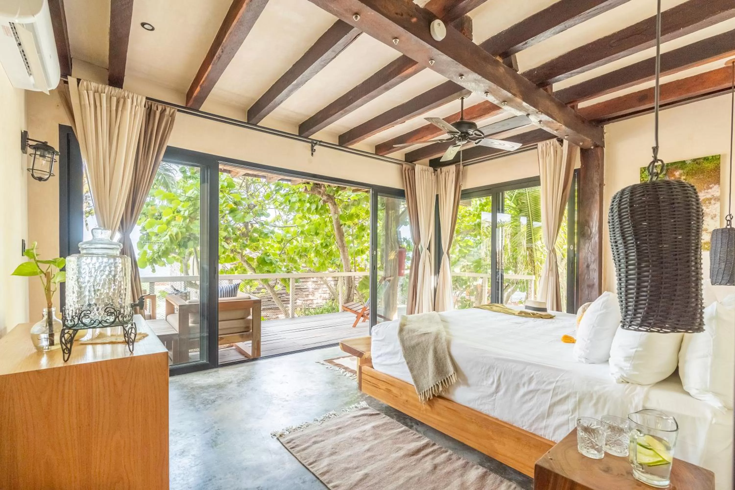 Bed in Villa Pescadores Tulum-Beachfront hotel by Ahau Collection