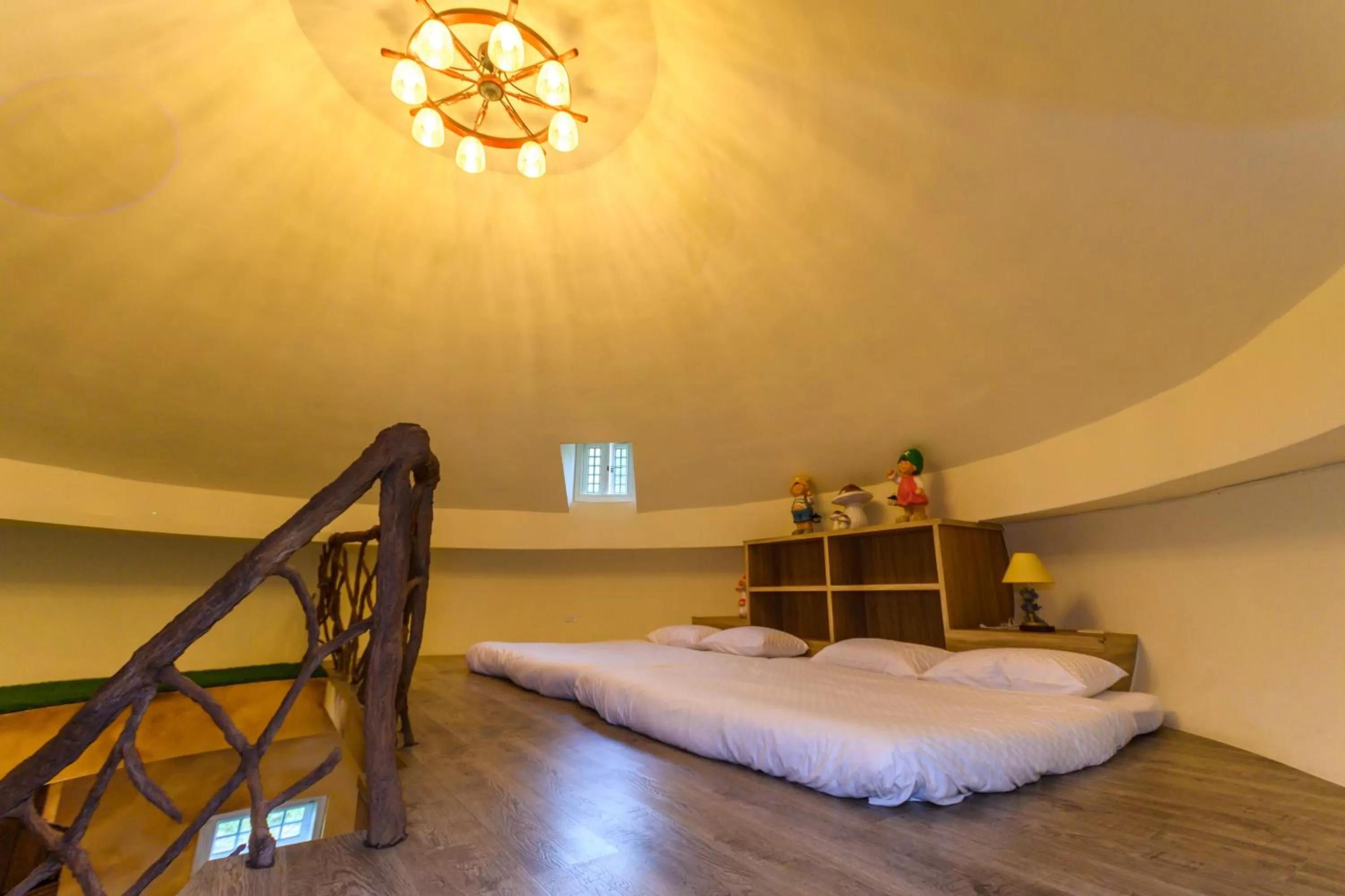 Bed in Mushroom Forest Guesthouse Camping Site