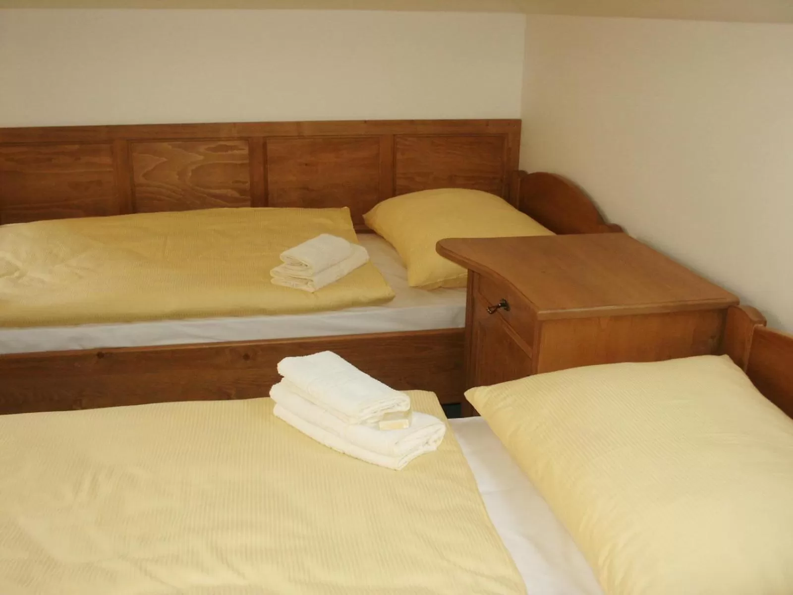 Bed in Hotel Krakonoš