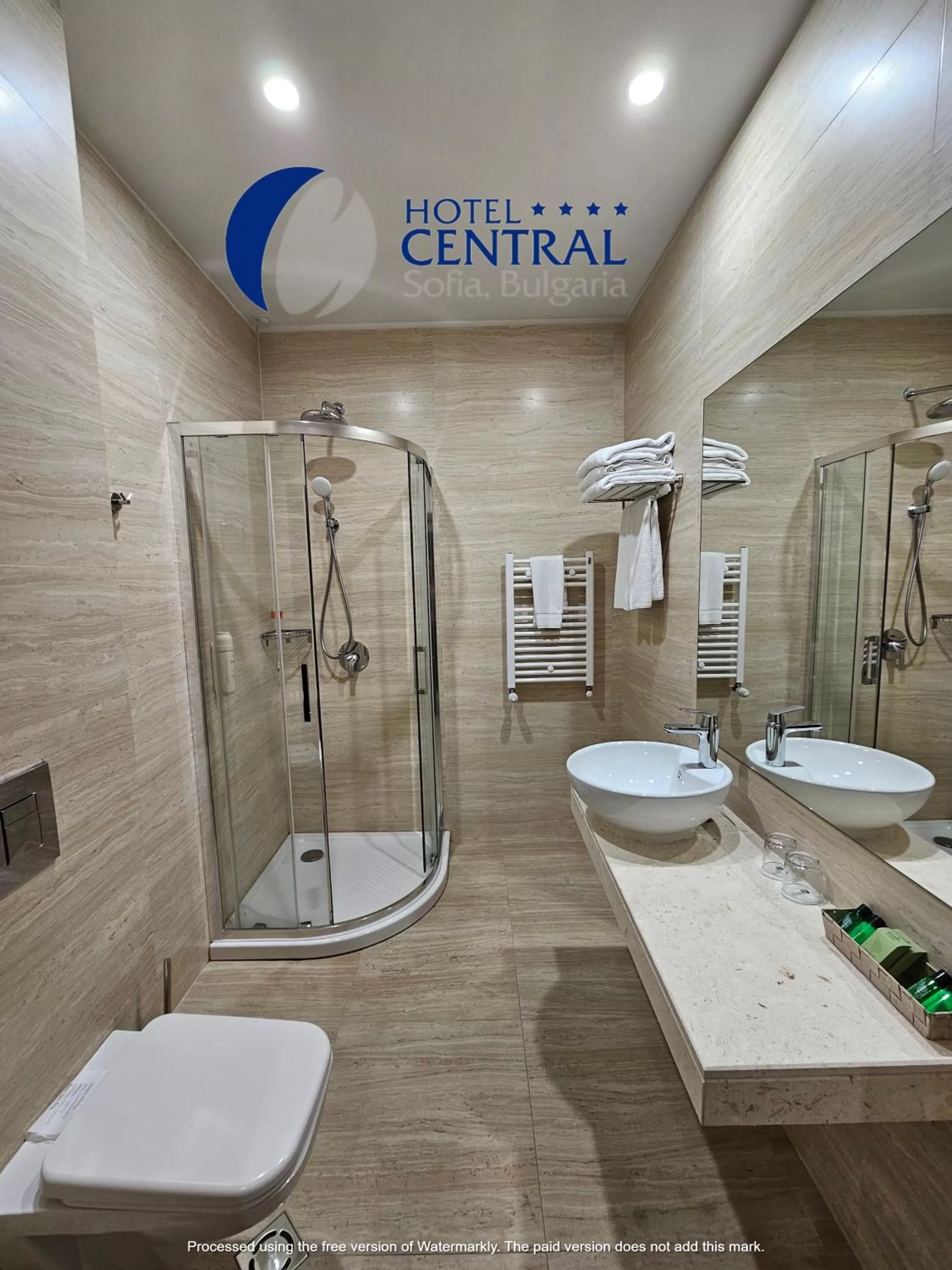 Shower in Central Hotel Sofia