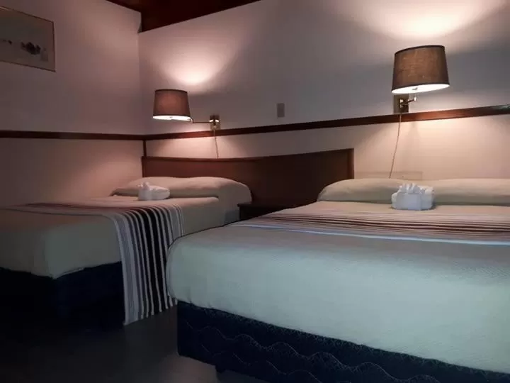 Bed in Falcon Nest Motel