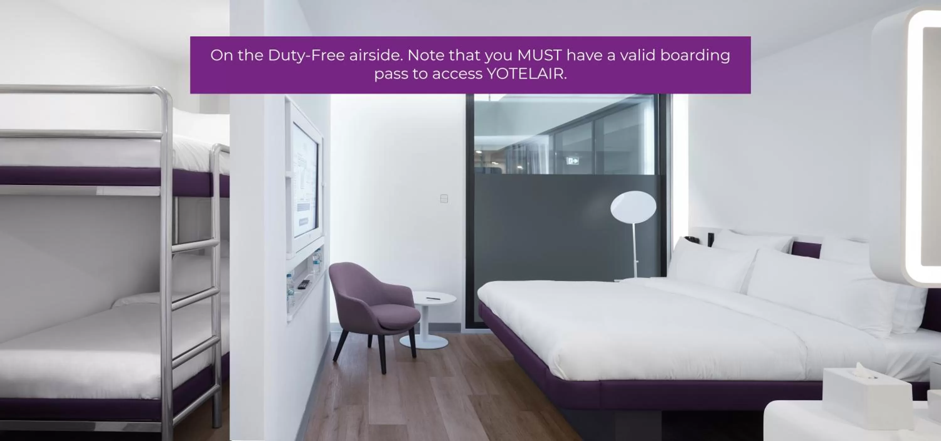 Bed in YOTELAIR Istanbul Airport, Duty free - International Transit area