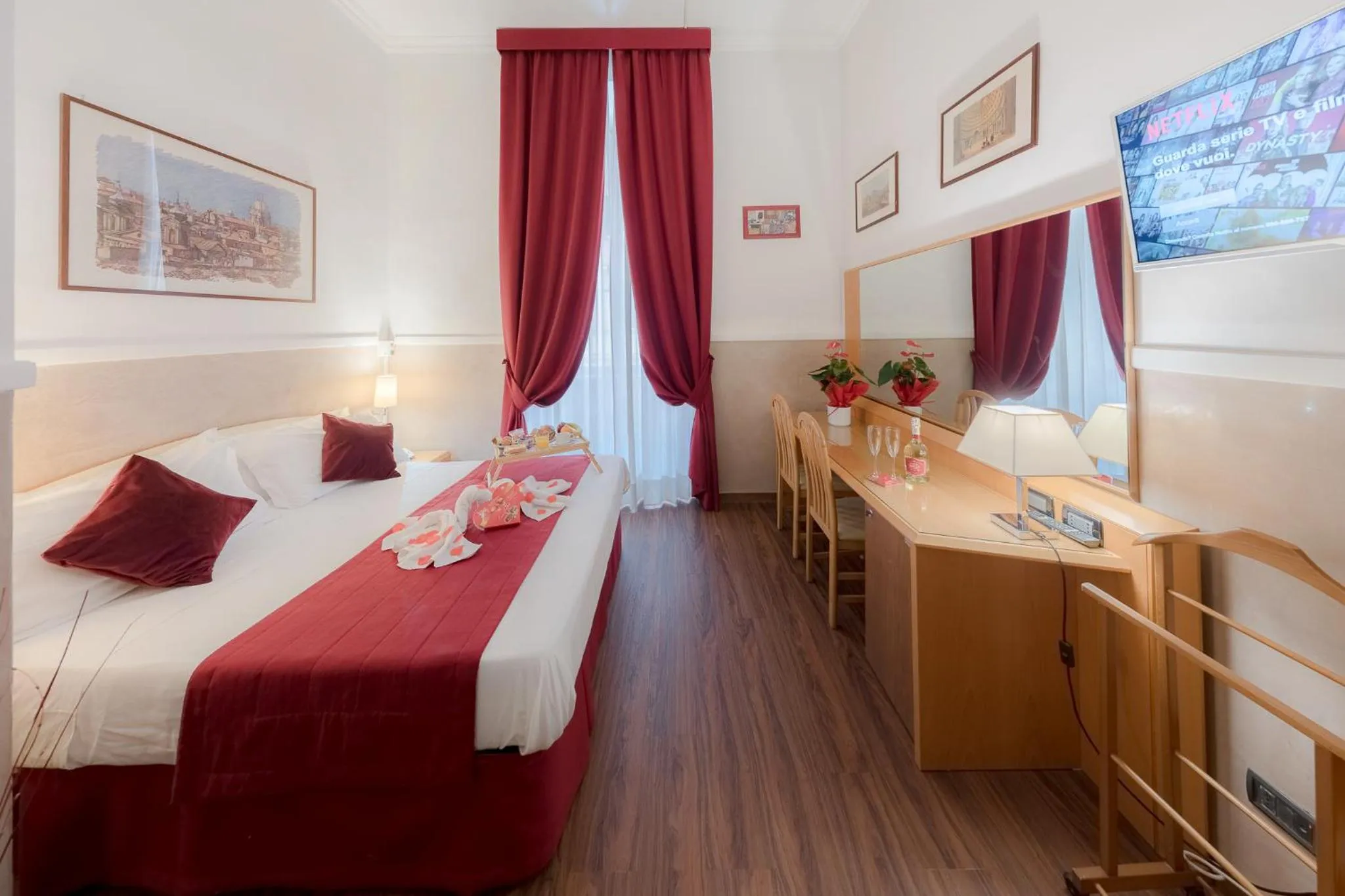 Bed in Hotel Giotto Flavia