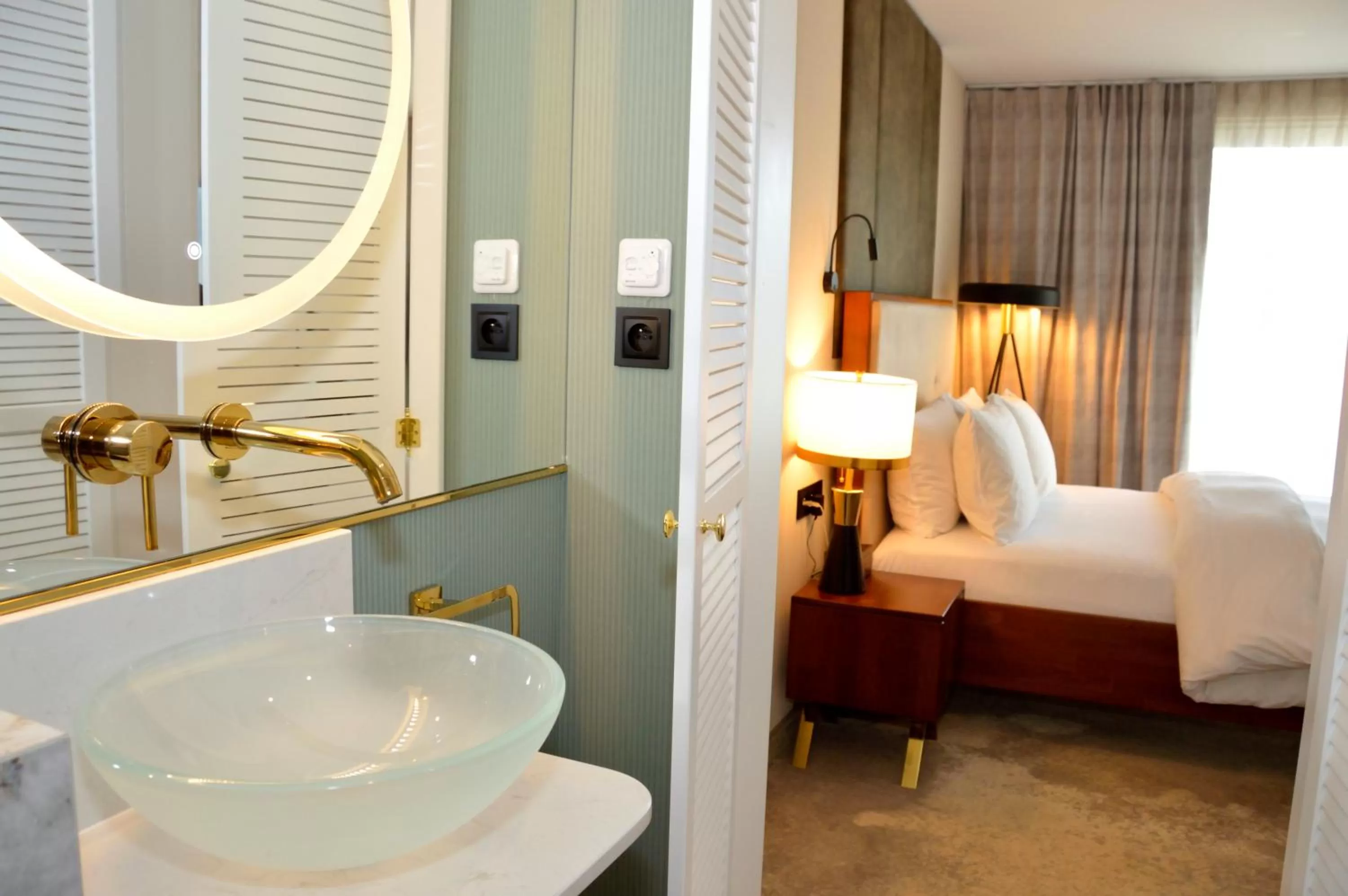 View (from property/room), Bathroom in BOGUSZ Wladyslawowo