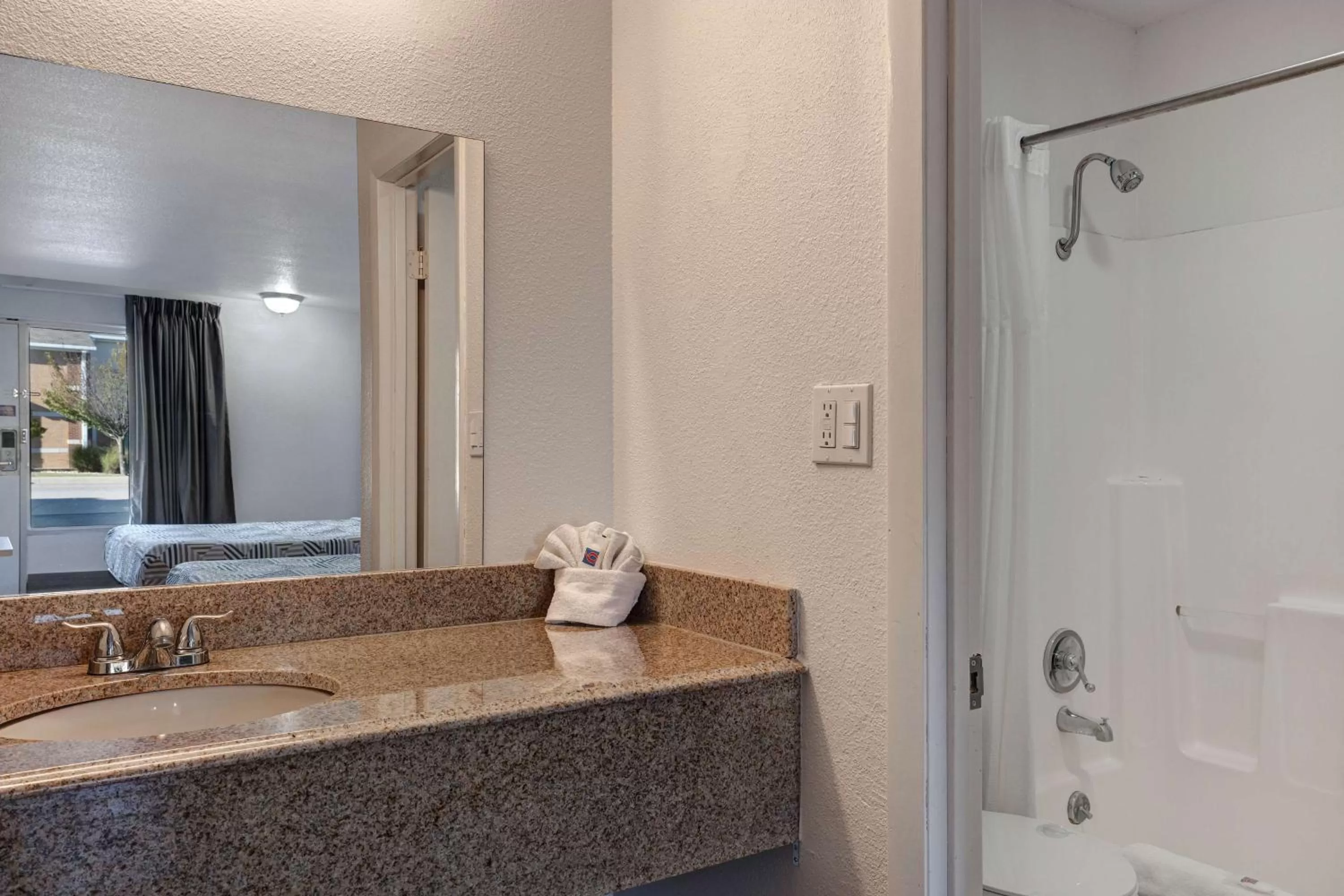 Bathroom in Studio 6 Branson West MO Silver Dollar City